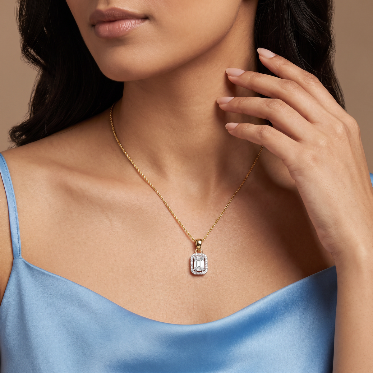 Luminescent Lab Grown Diamond Pendant