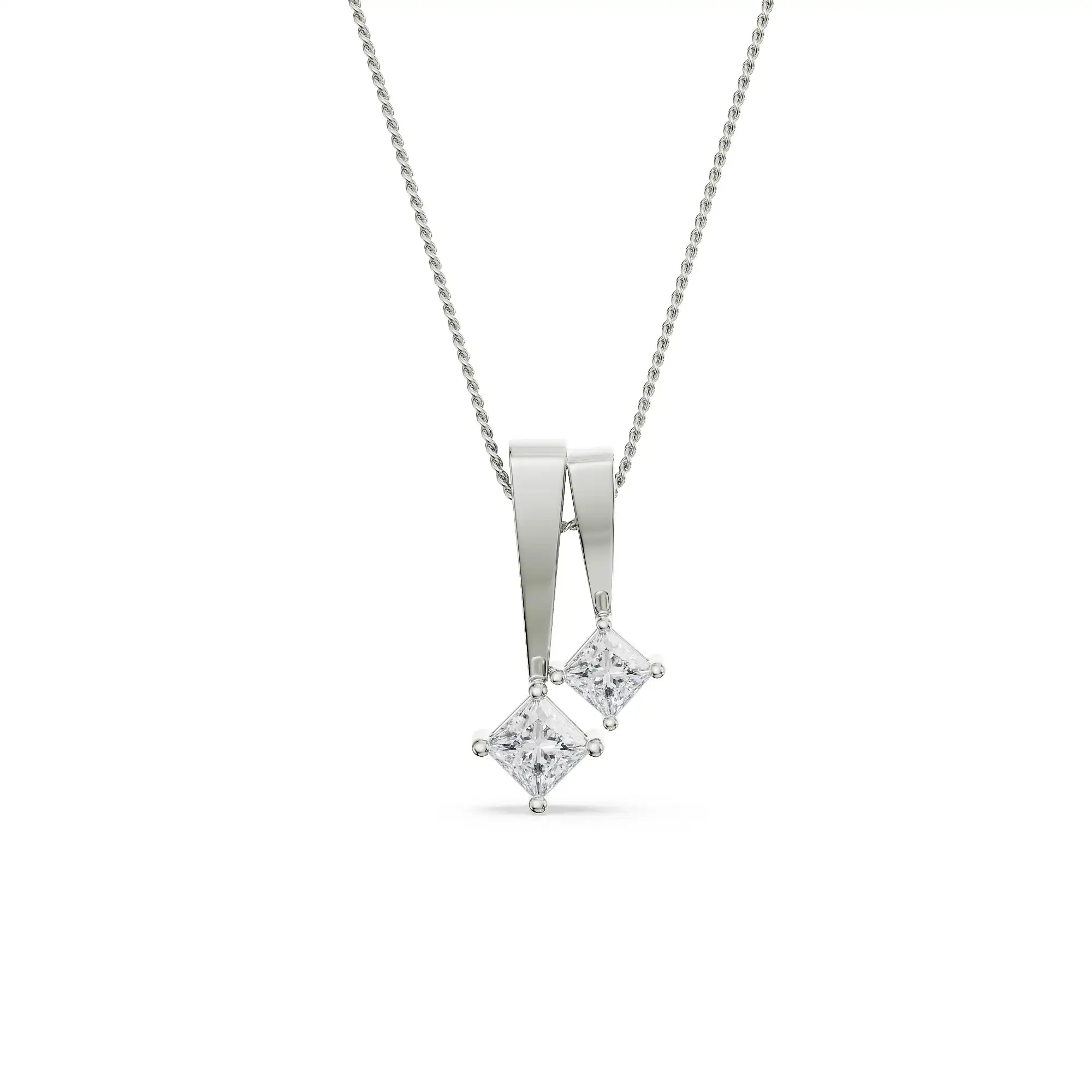 Duo Fit Diamond Pendant Front View