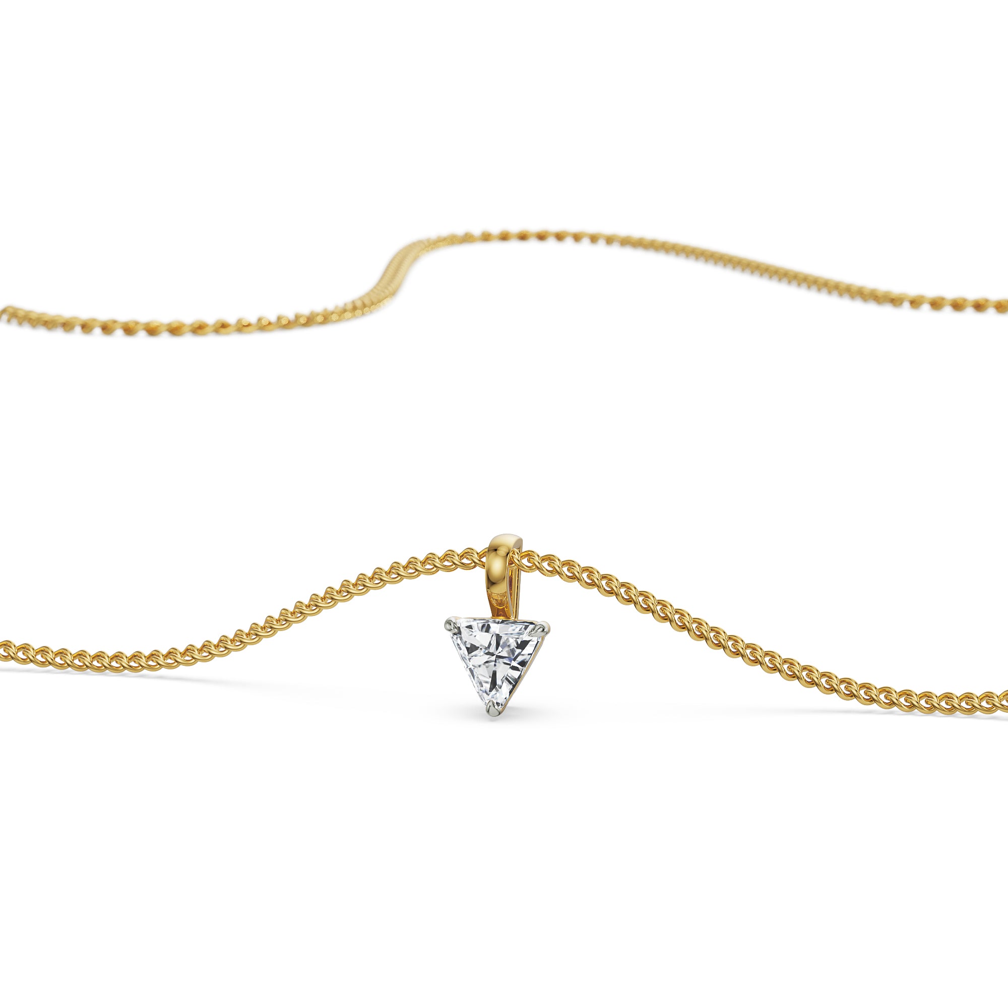 0.5 CT Trillion Diamond Pendant Front View