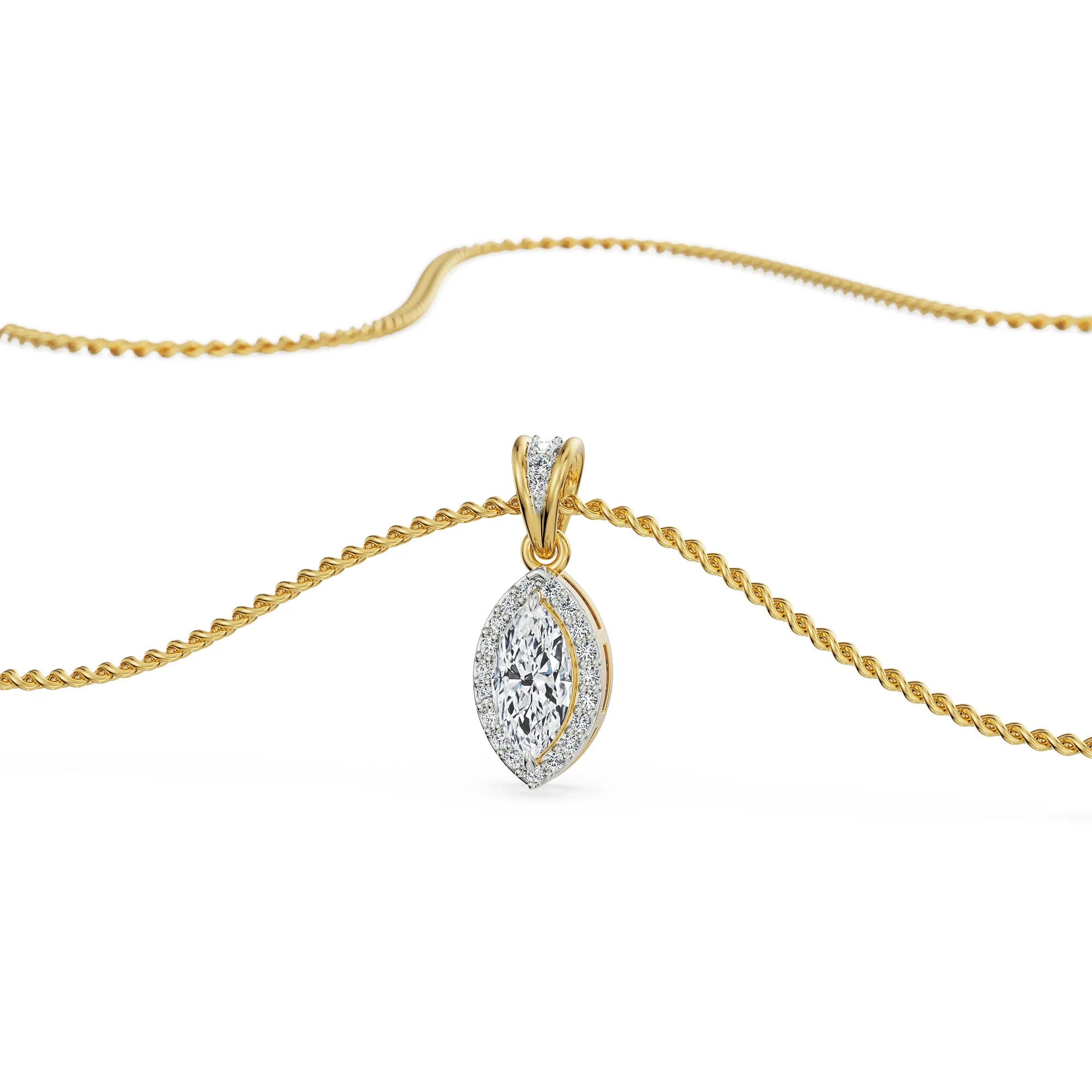 0 5 CT Marquise Halo Lab Diamond Pendant_in-stock