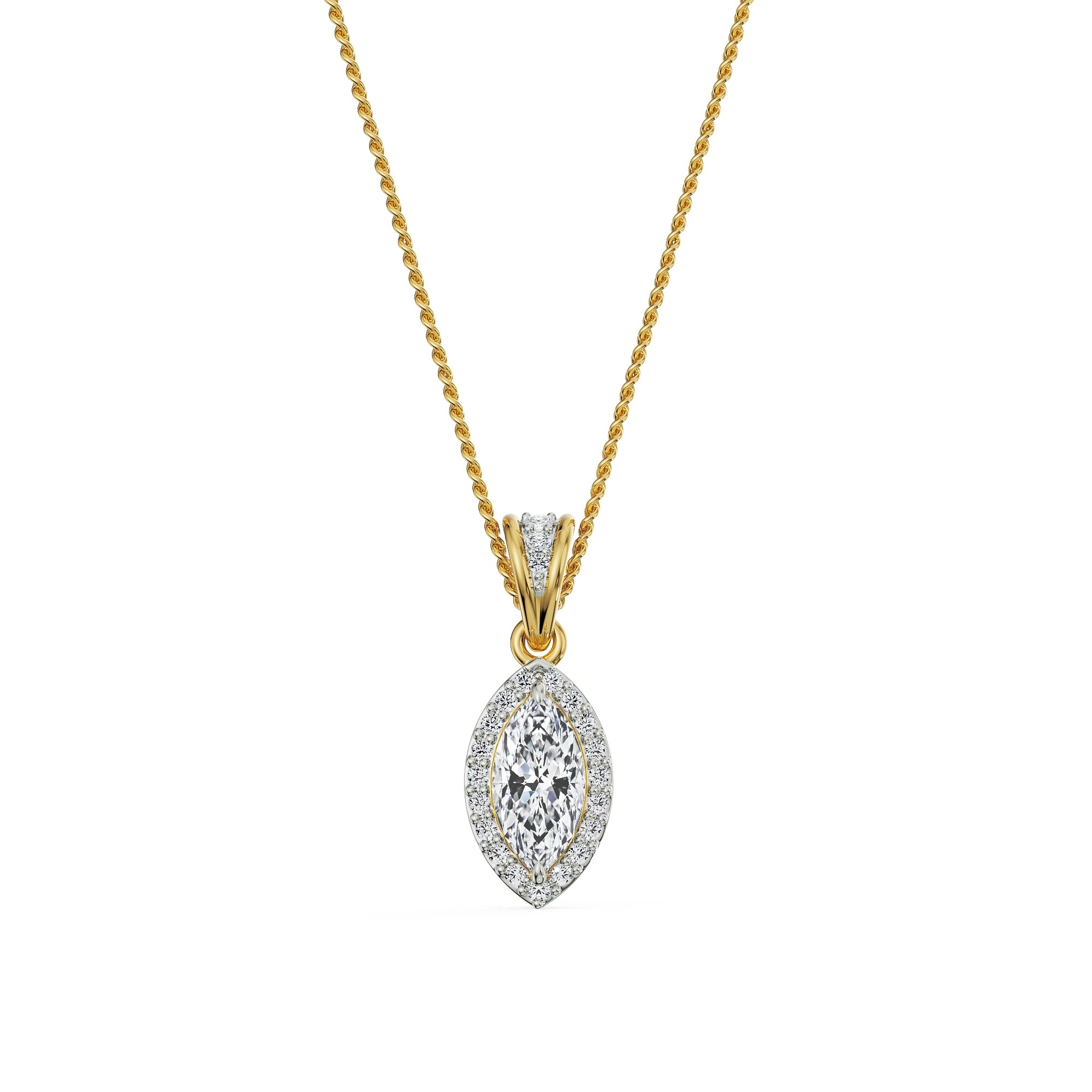 0 5 CT Marquise Halo Lab Diamond Pendant_in-stock