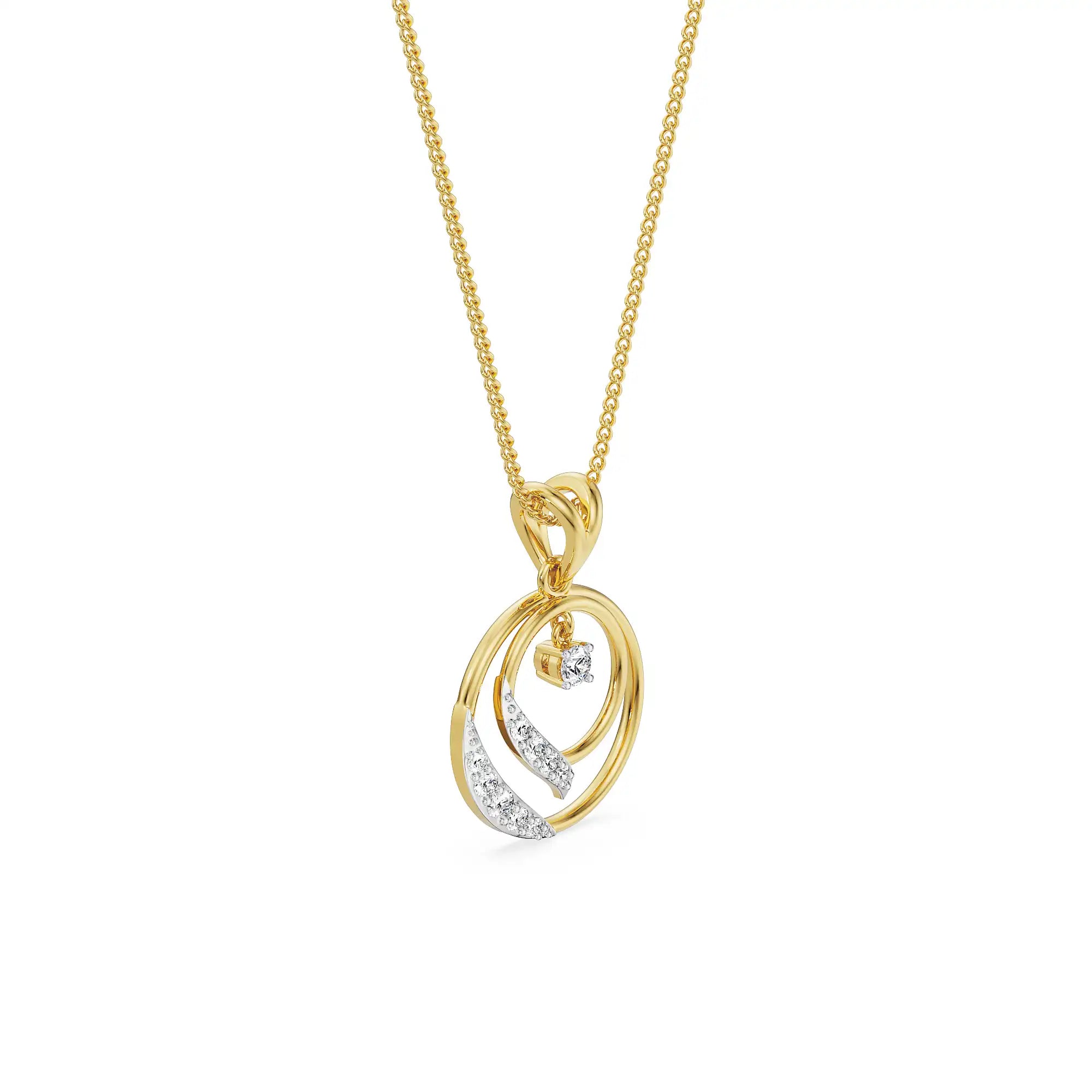 Luminiscent Diamond Pendant Side View