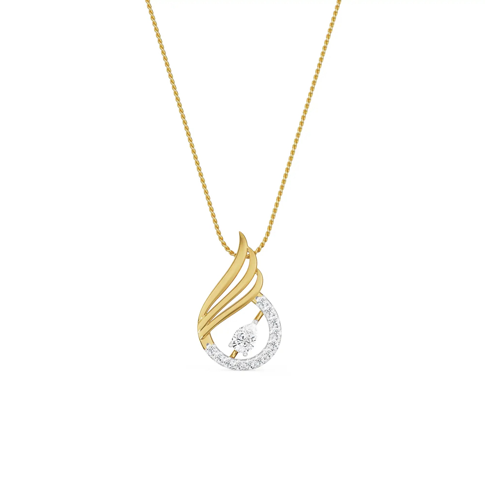Pear Swan Lab Grown Diamond Pendant_in-stock