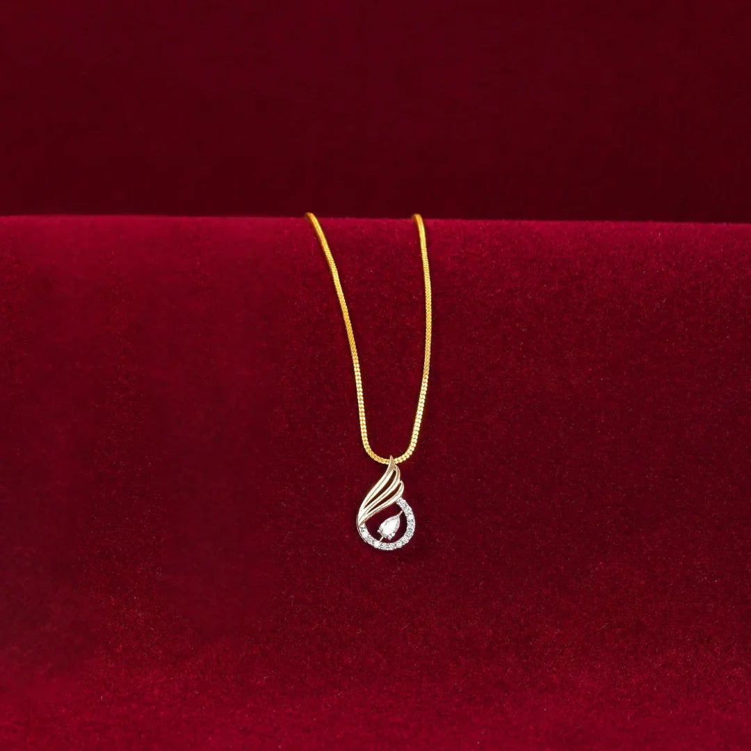 Pear Swan Lab Grown Diamond Pendant_in-stock