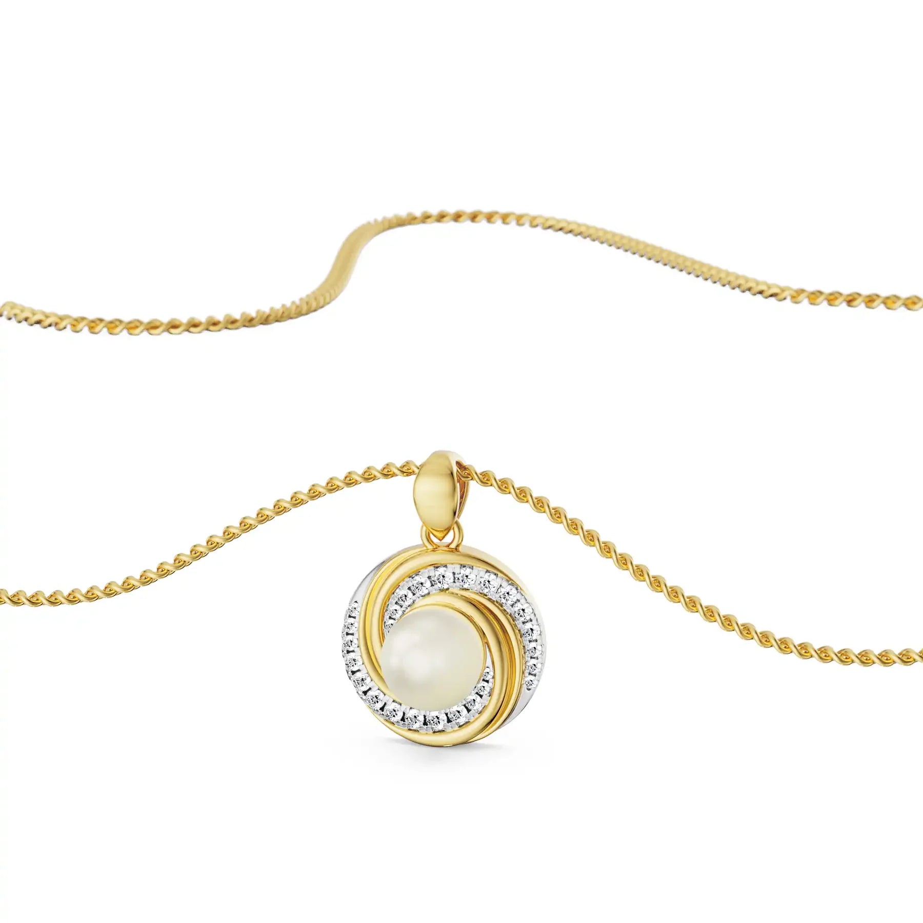 Pearly Swirly Lab Grown Diamond Pendant_in_stock