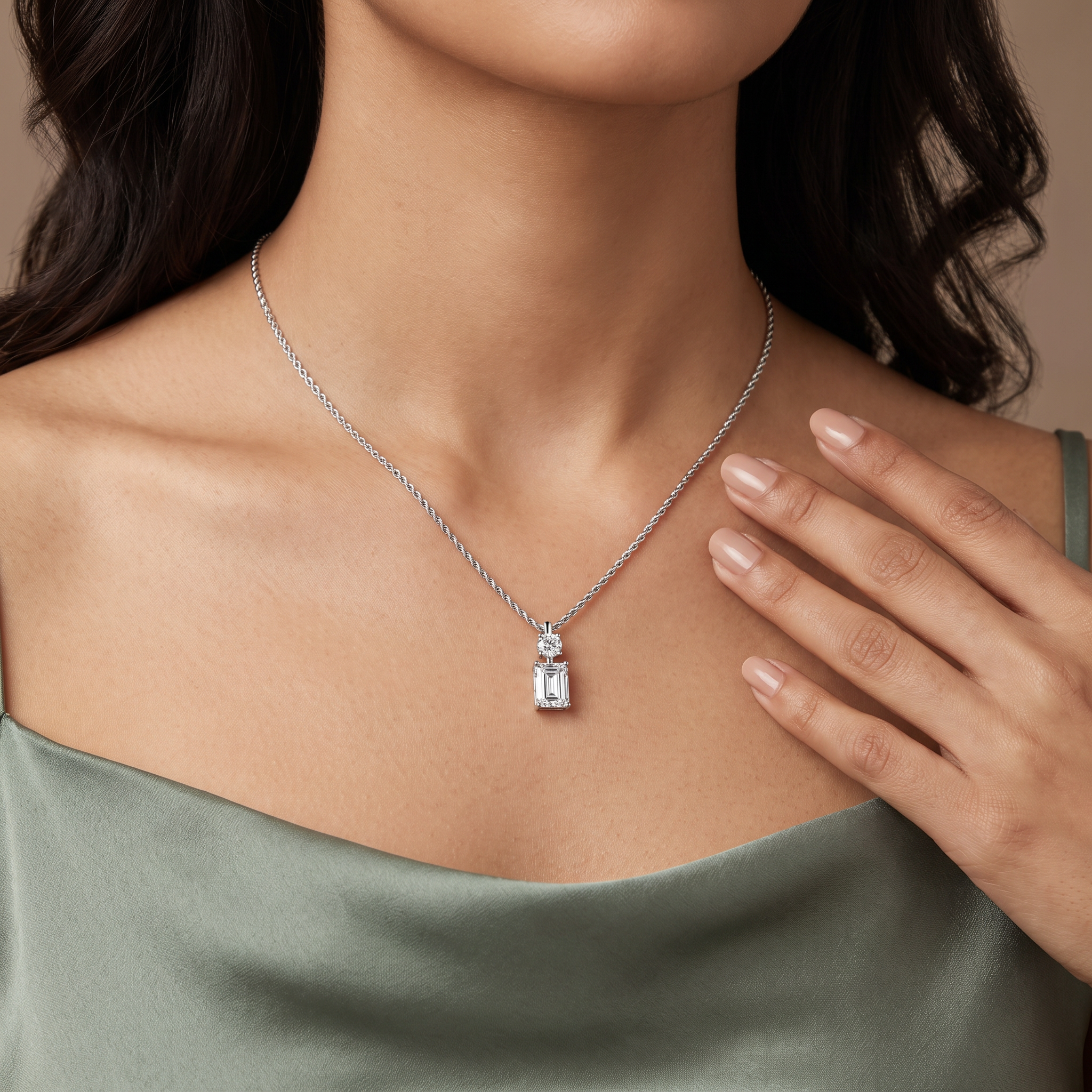Ethereal Radiance Lab Grown Diamond Pendant