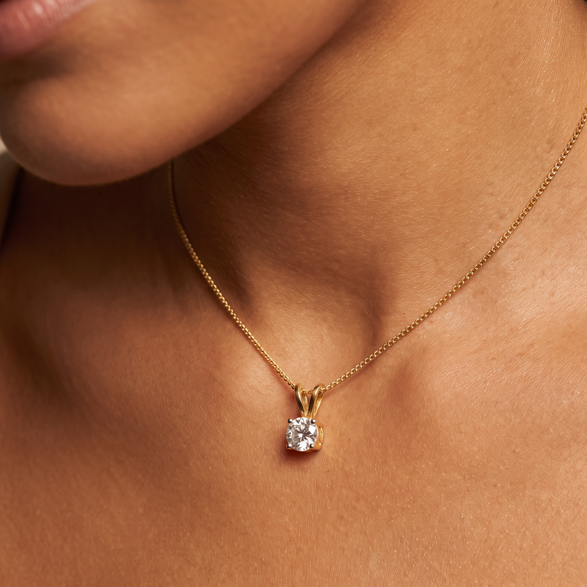 2 CT Round Lab Grown Diamond Pendant