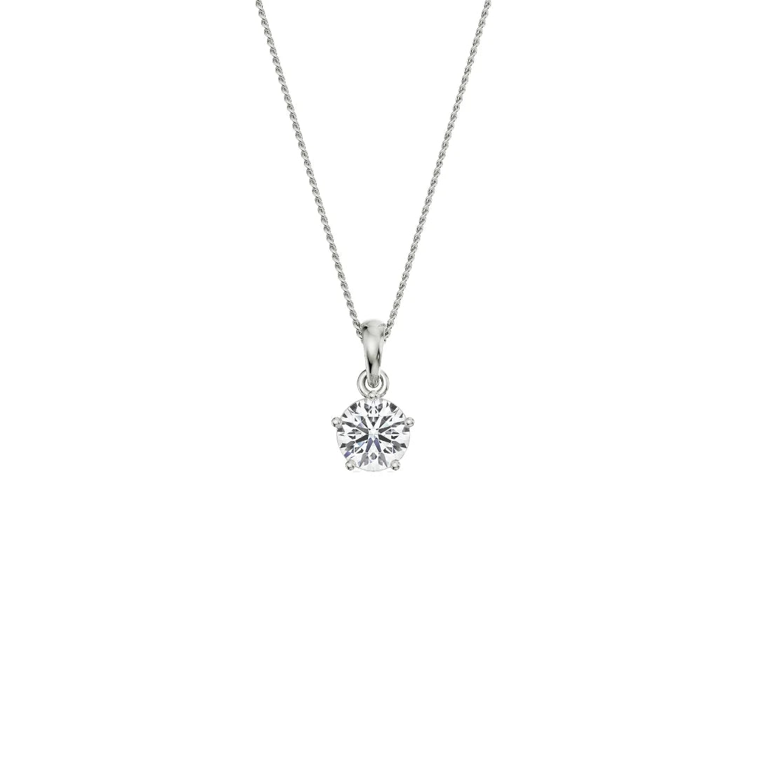0 5 CT Bright Round Lab Diamond Pendant_in-stock