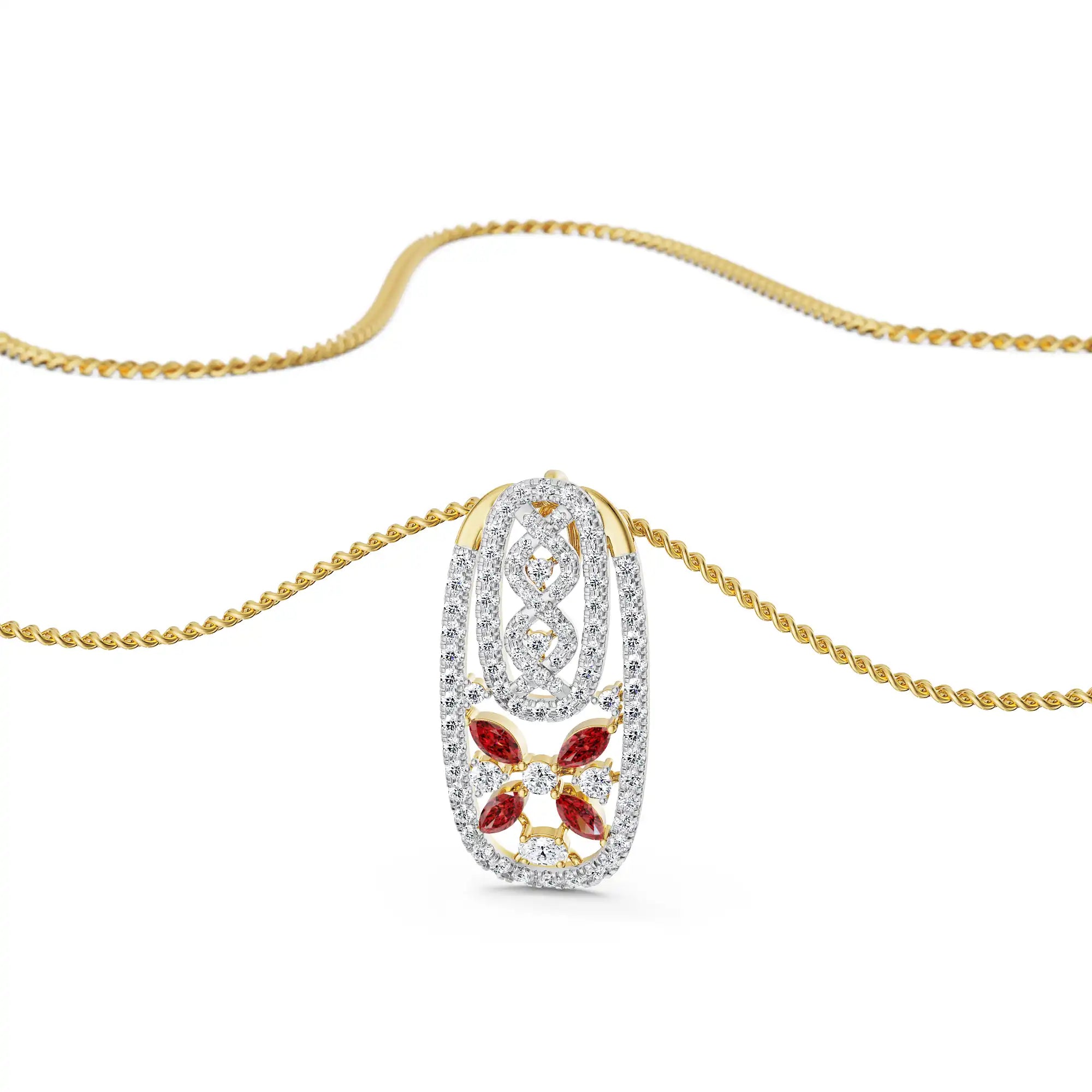 Tira Lab Grown Diamond Pendant- Front view