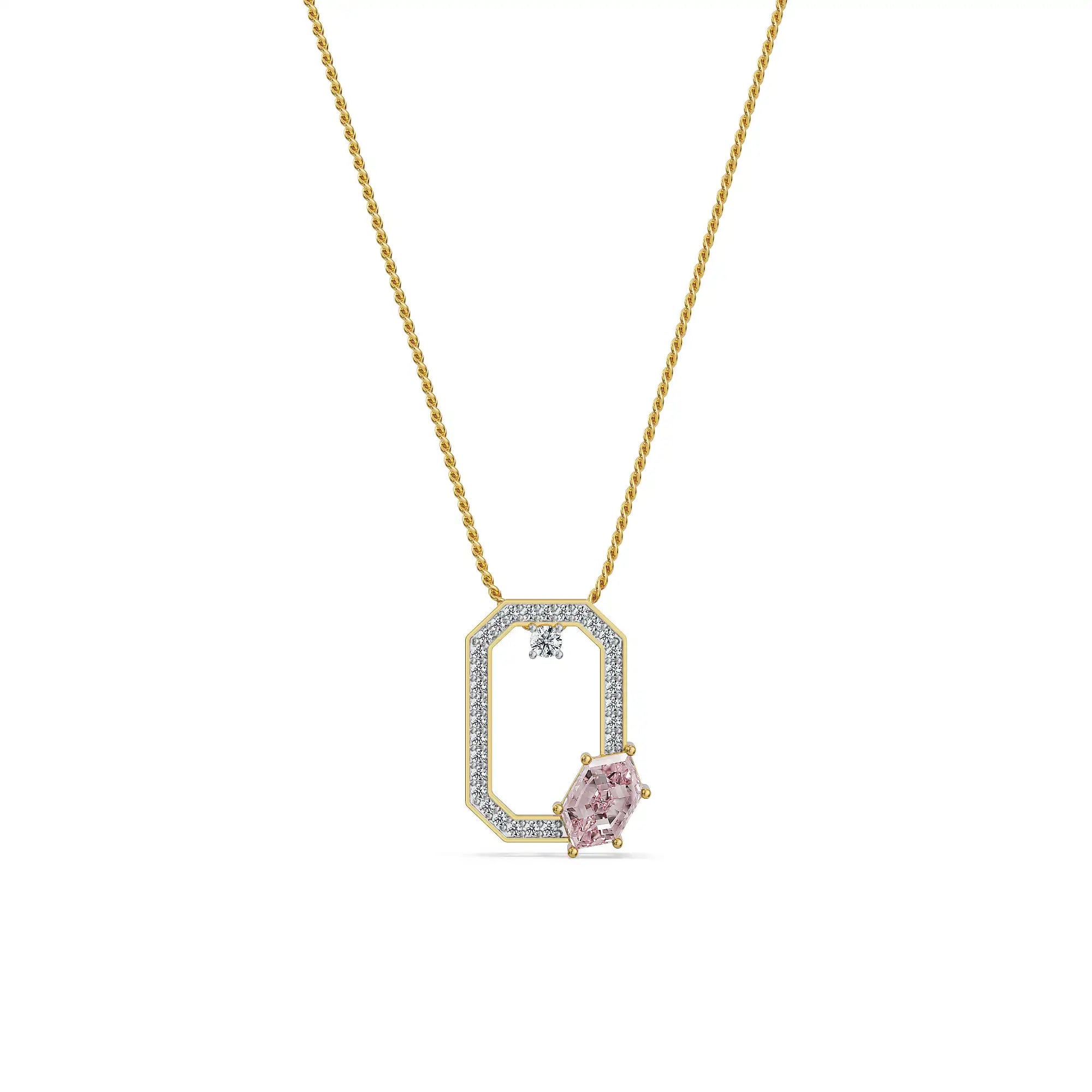 Crimson Poise Lab Grown Diamond Pendant