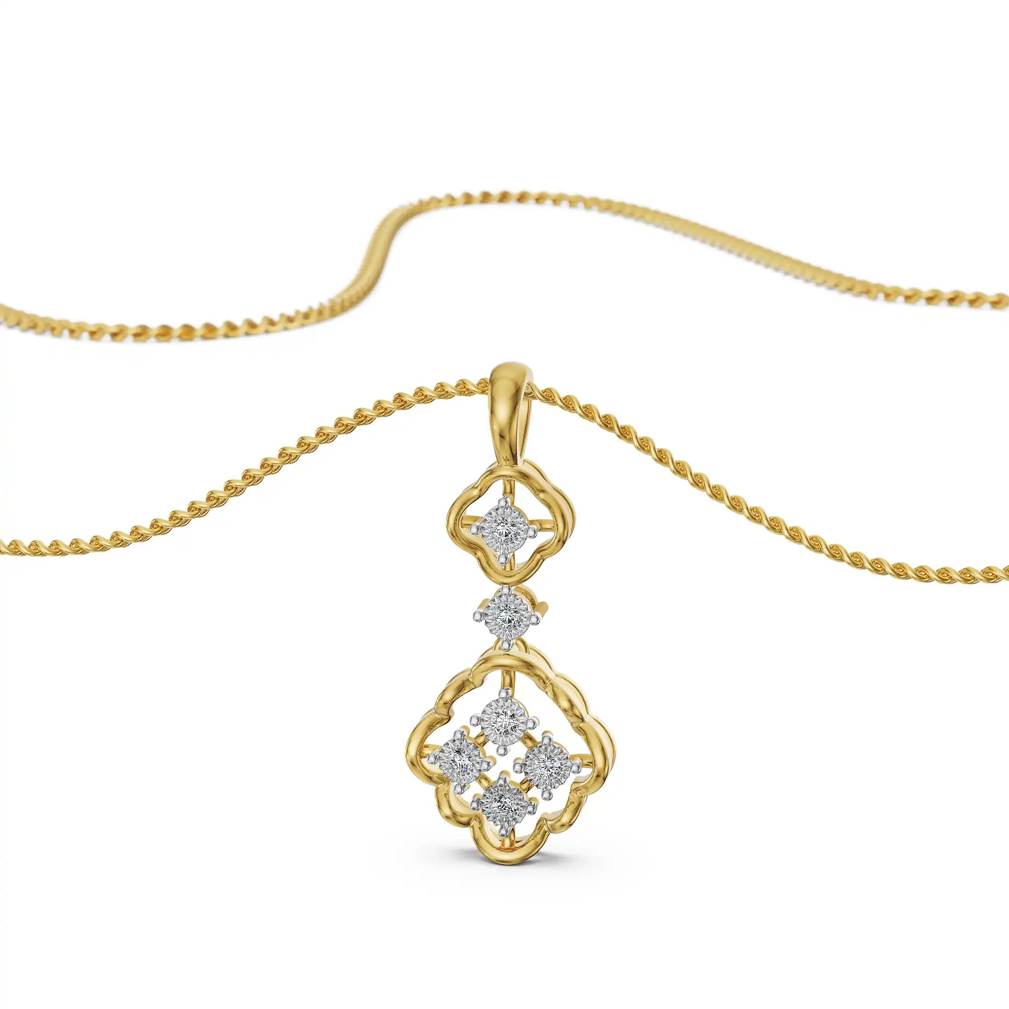 Clover Cascade Lab Grown Diamond Pendant