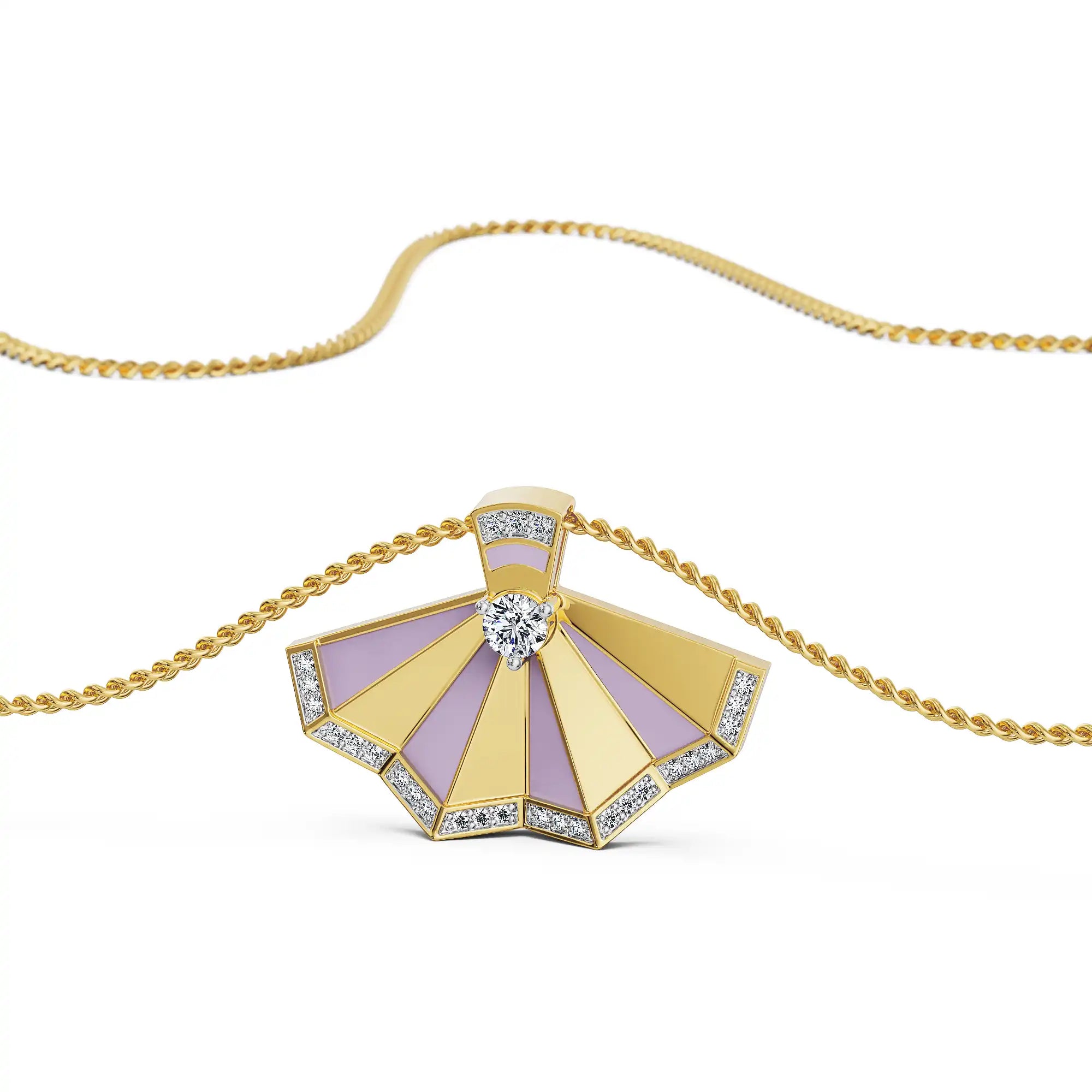 Lavender Gleam Lab Grown Diamond Pendant_in-stock