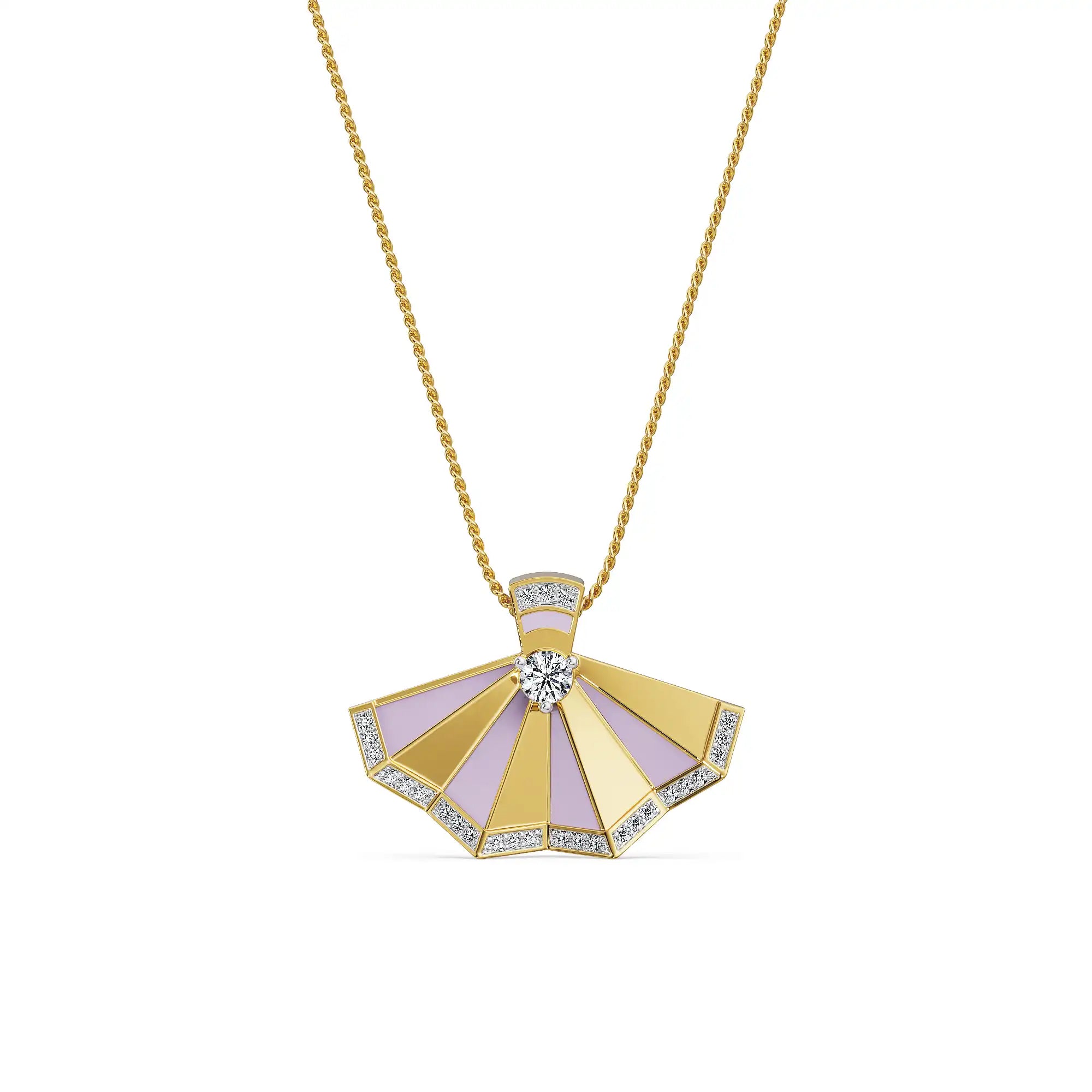 Lavender Gleam Lab Grown Diamond Pendant_in-stock