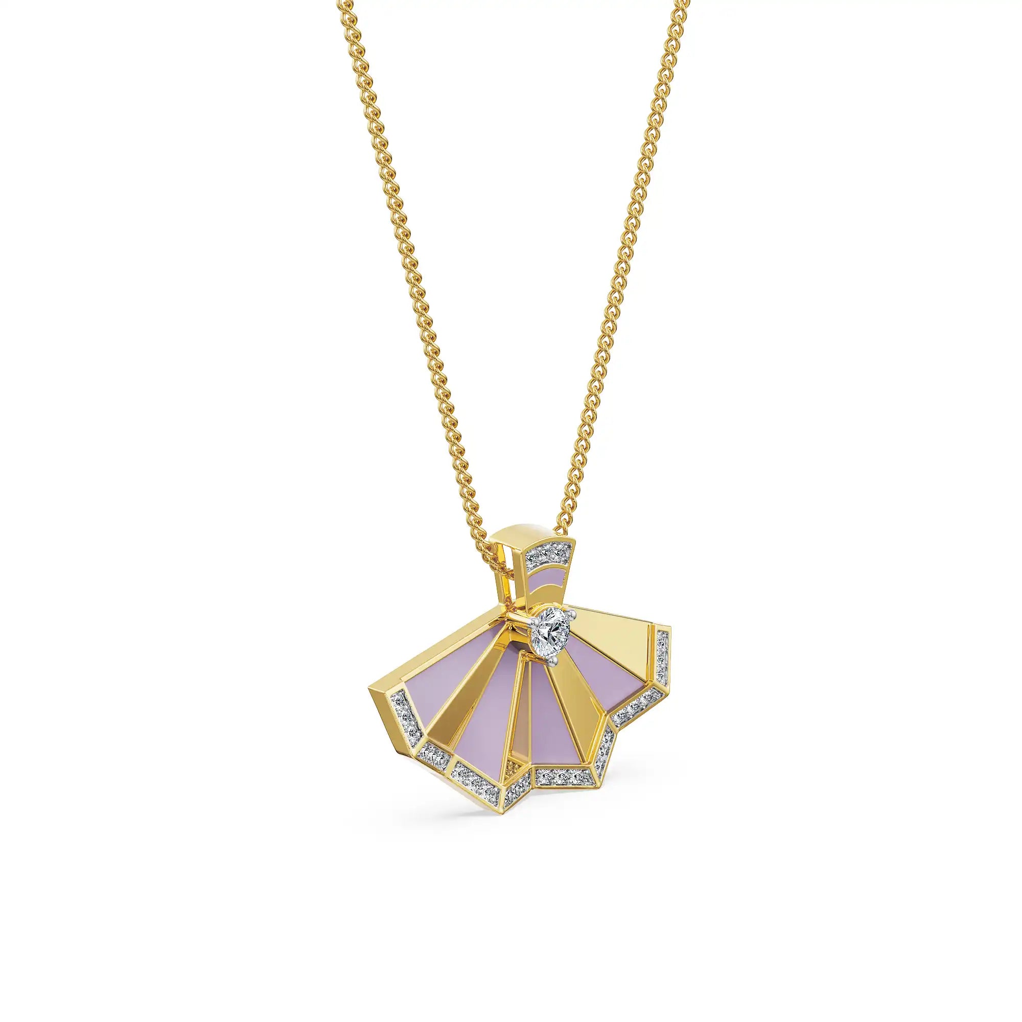 Lavender Gleam Lab Grown Diamond Pendant_in-stock