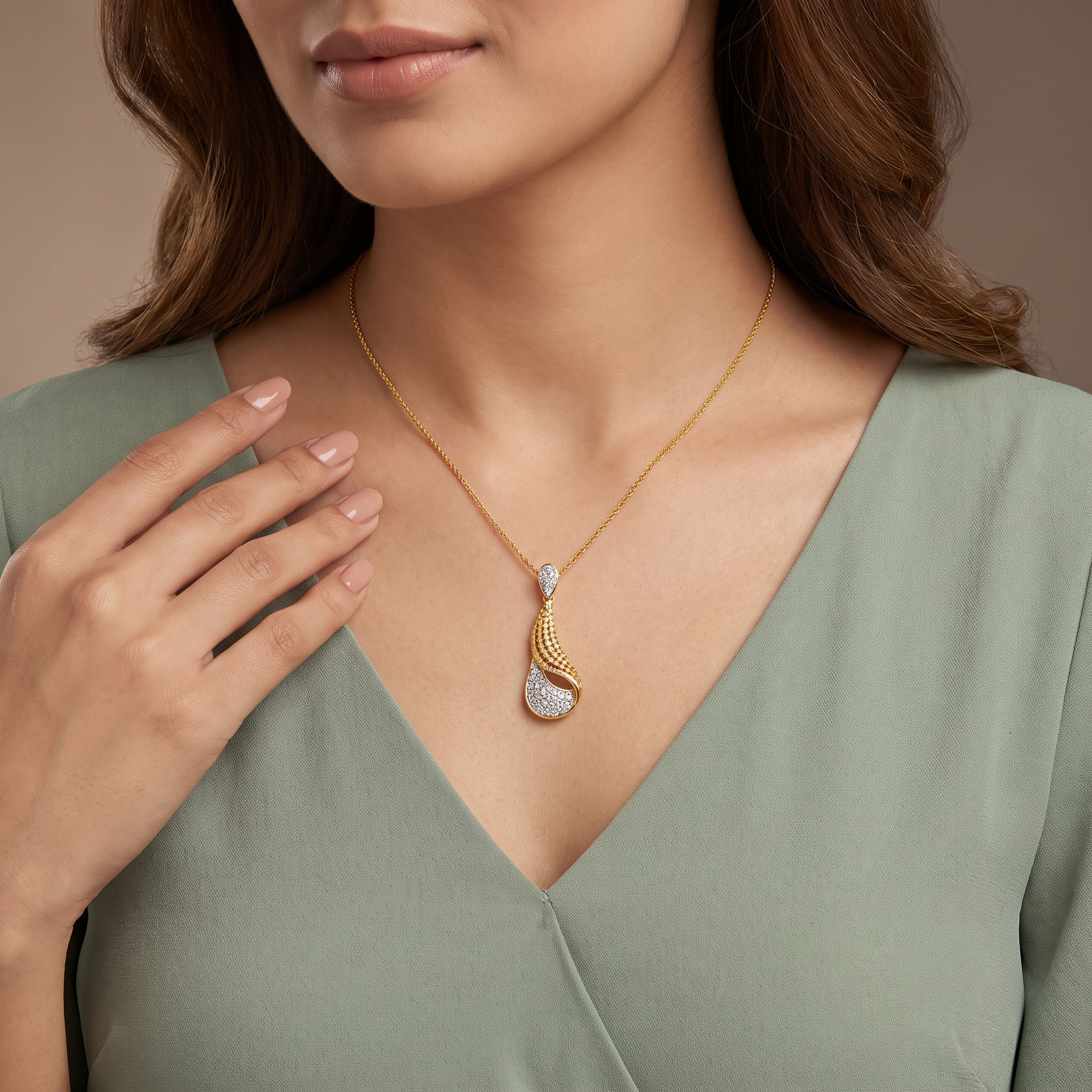 Petal Aura Lab Grown Diamond Pendant