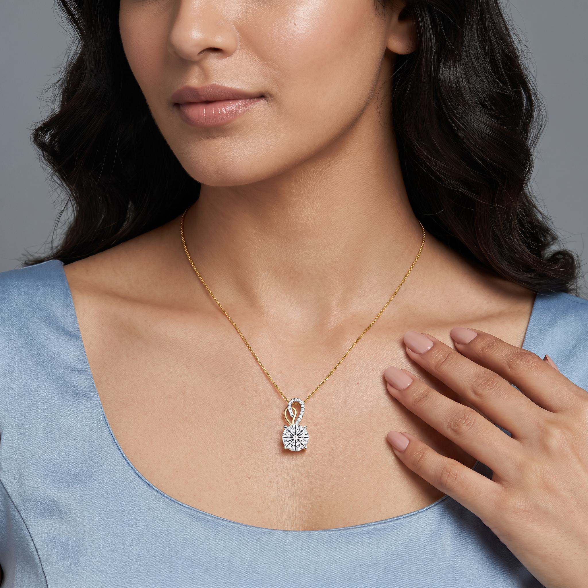 Sway Hearts & Arrows Lab Grown Diamond Pendant