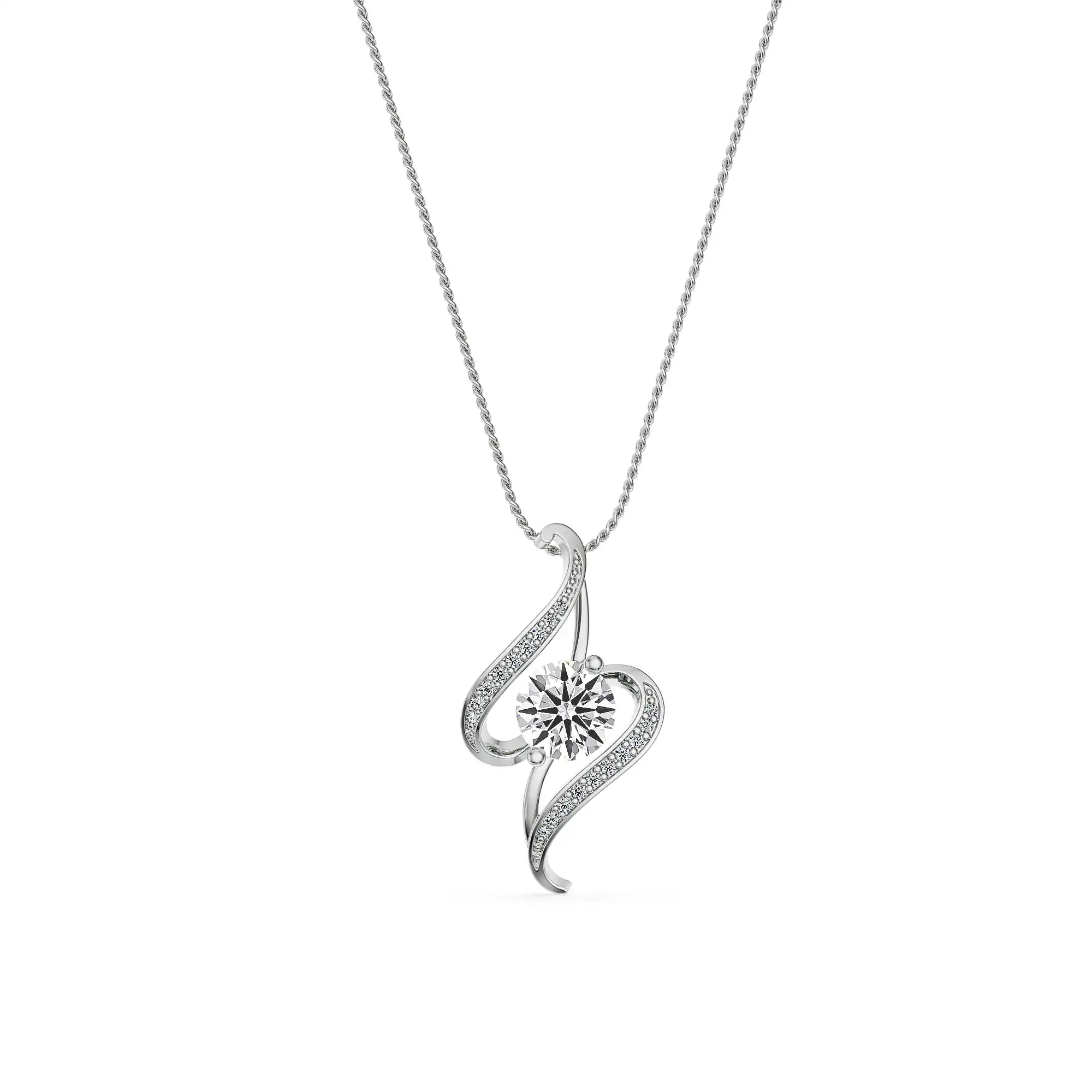 Inisha Hearts & Arrows Lab Grown Diamond Pendant