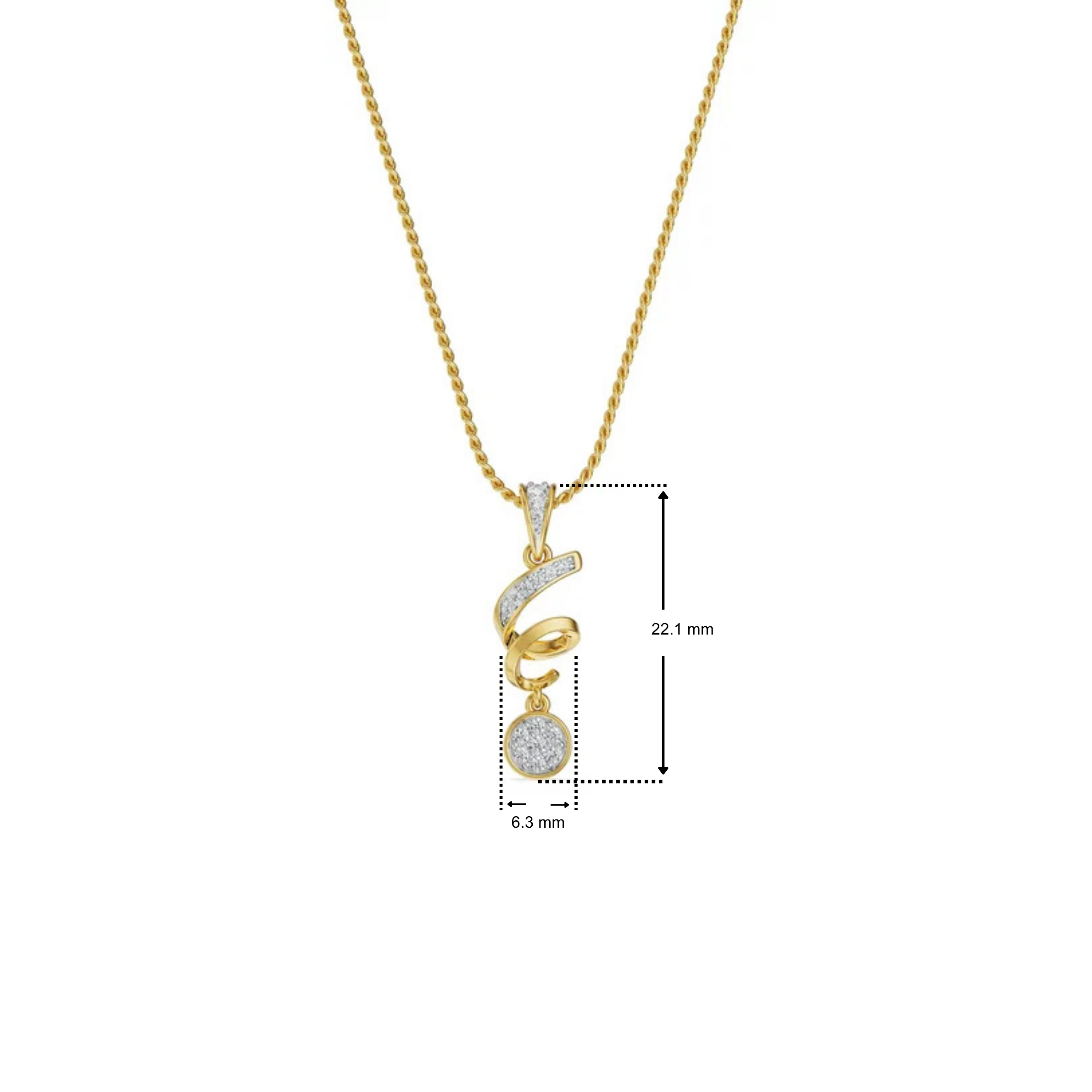 Lyric Swirl Lab Grown Diamond Pendant