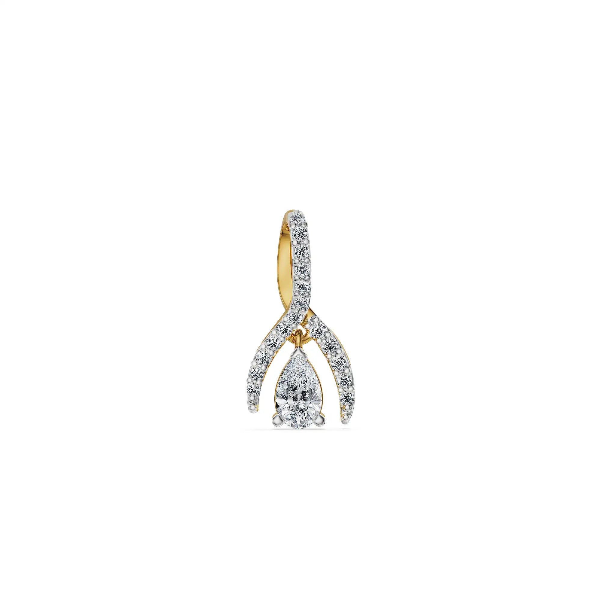 Pear Embrace Lab Grown Diamond Pendant