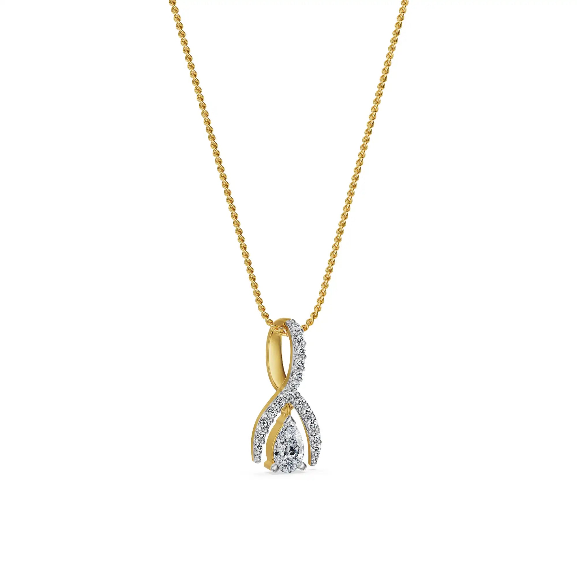 Pear Embrace Lab Grown Diamond Pendant