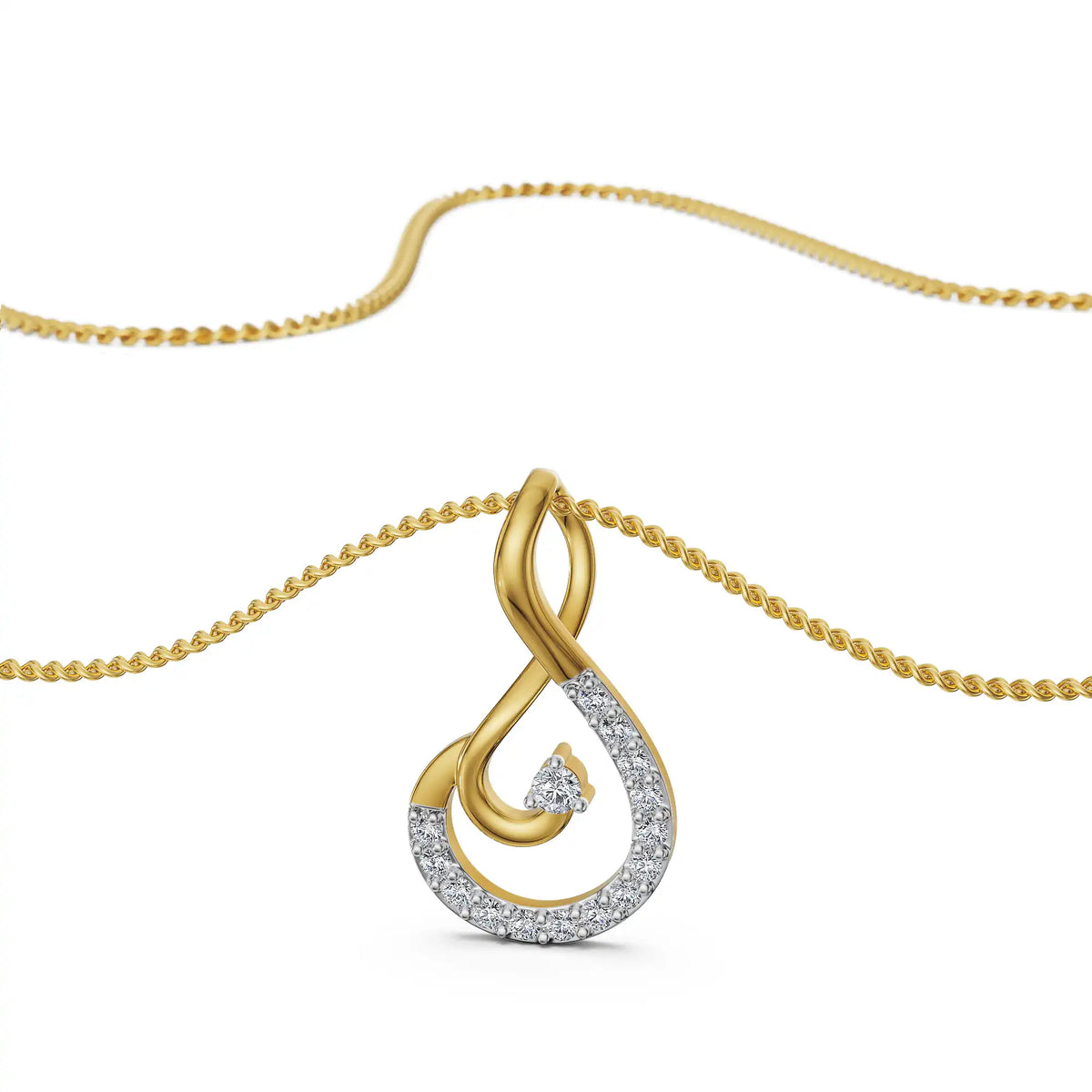 Sara Curve Lab Grown Diamond Pendant