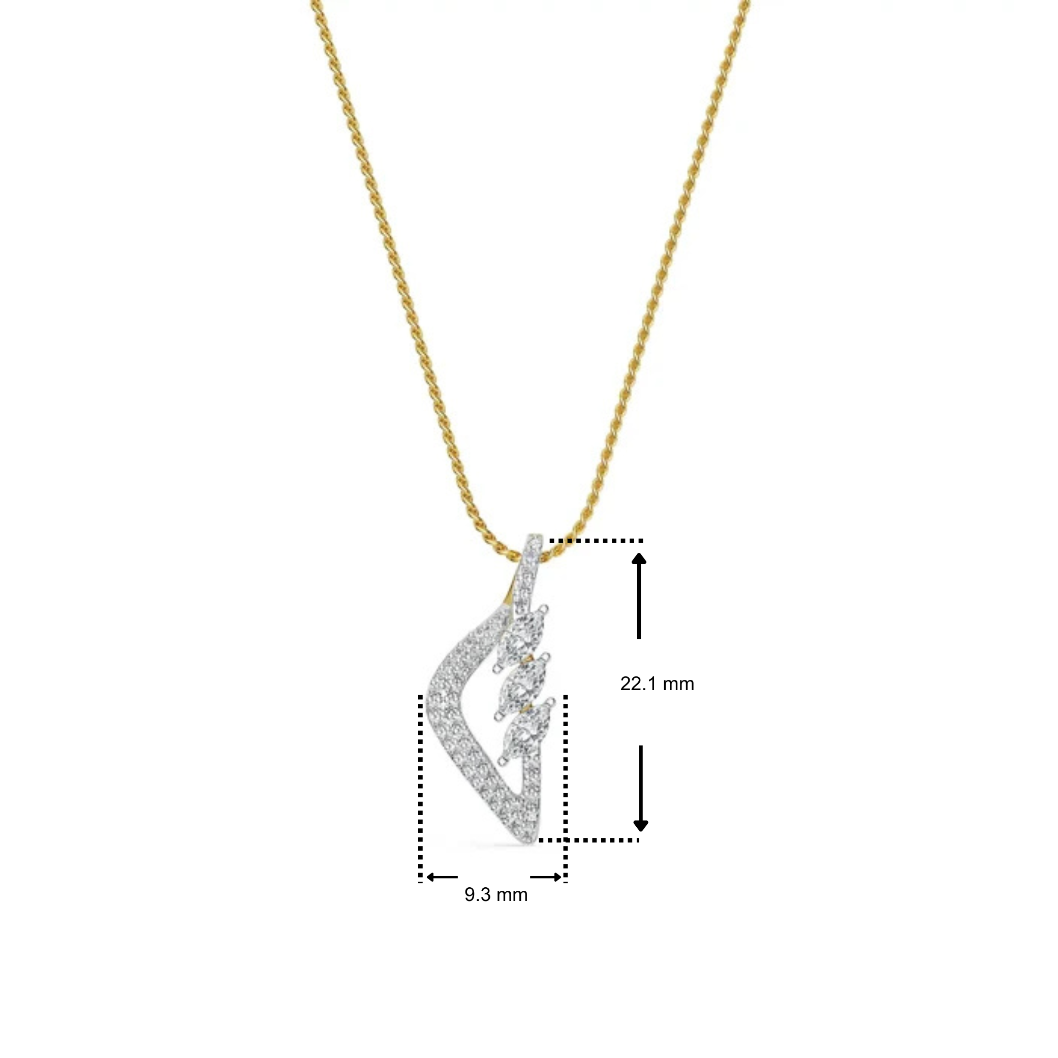 Prism Marquise Lab Grown Diamond Pendant