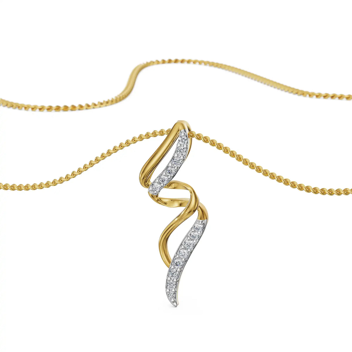 Vine Twist Lab Grown Diamond Pendant