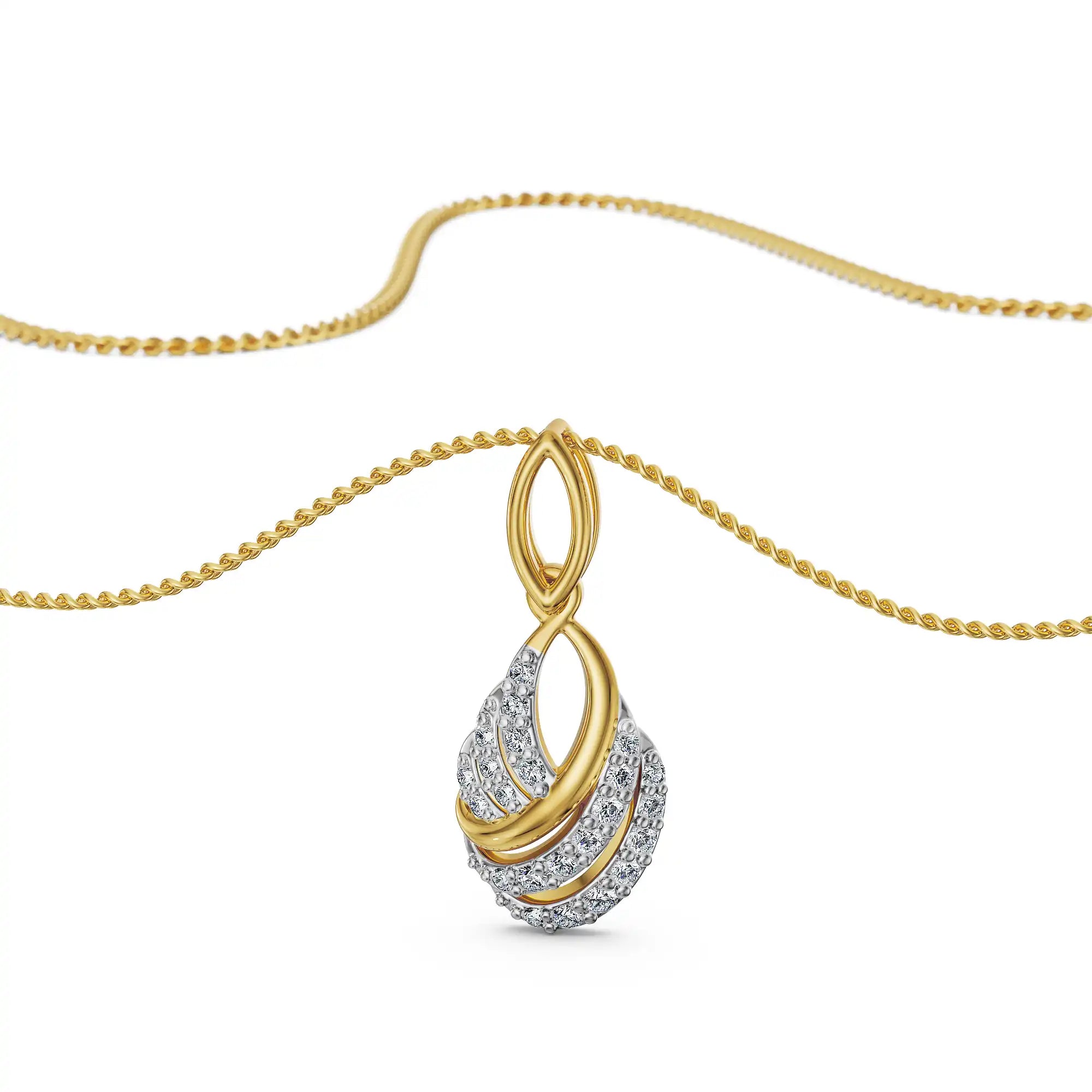 Interlace Lab Grown Diamond Pendant