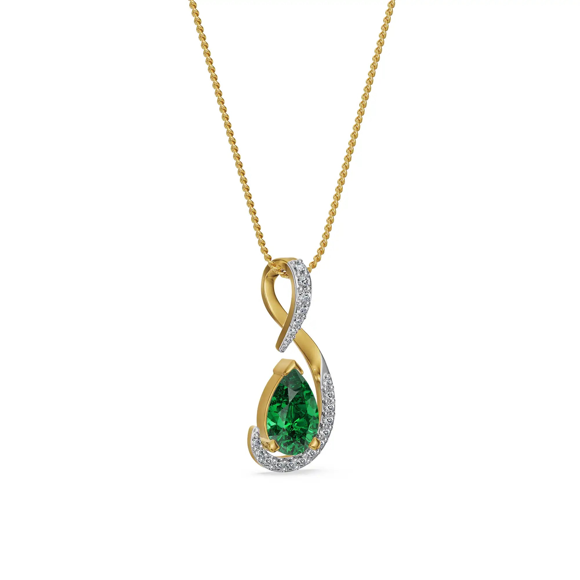 Emerald Veil Lab Grown Diamond Pendant