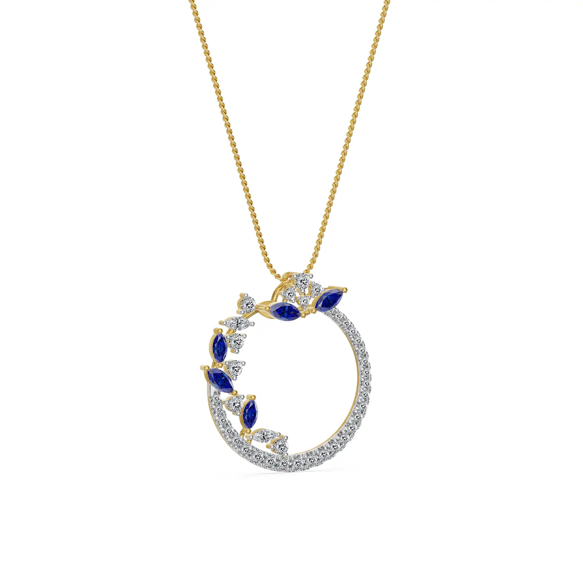 Lunara Curve Lab Grown Diamond Pendant