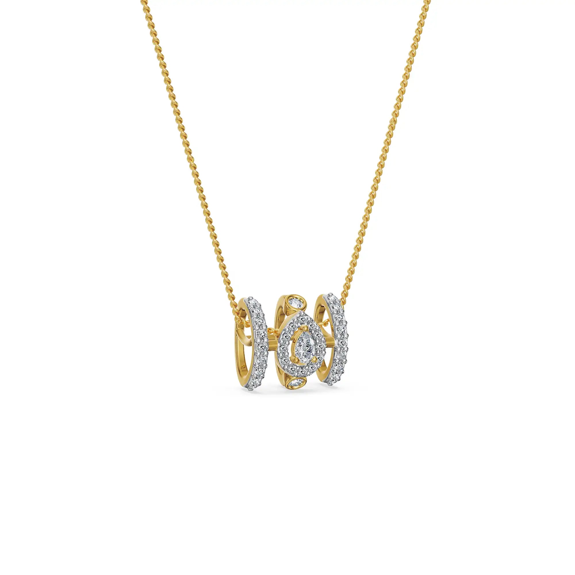 Halo Axis Lab Grown Diamond Pendant