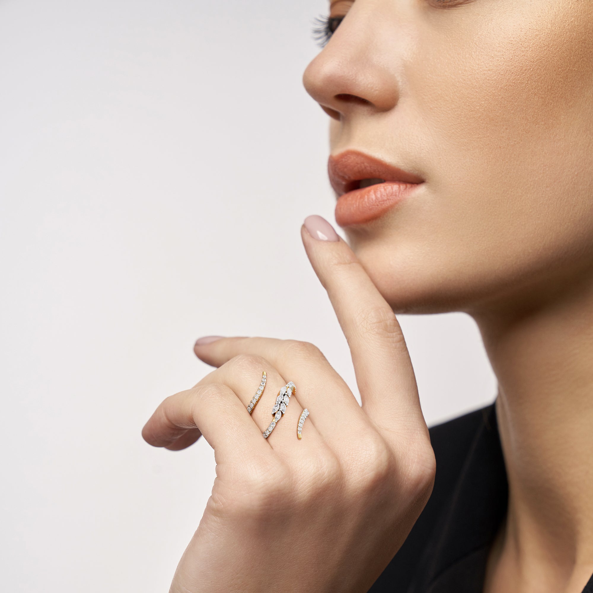 Floral Lab Grown Diamond Ring