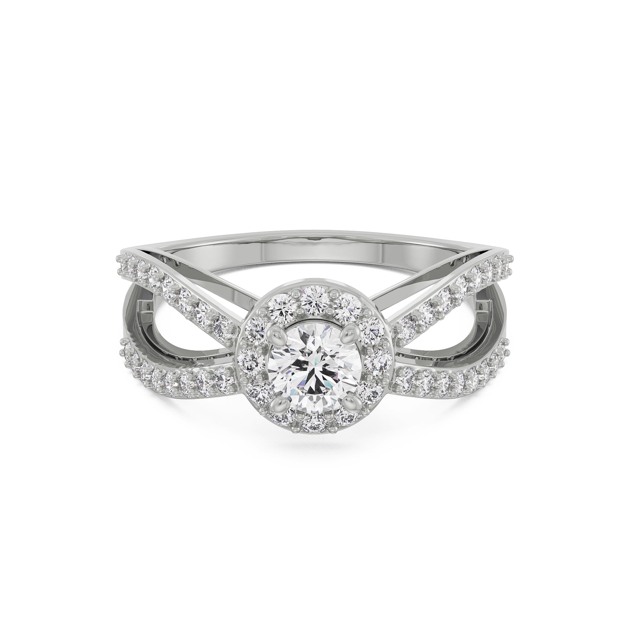 Royal Crown Diamond Ring Front View