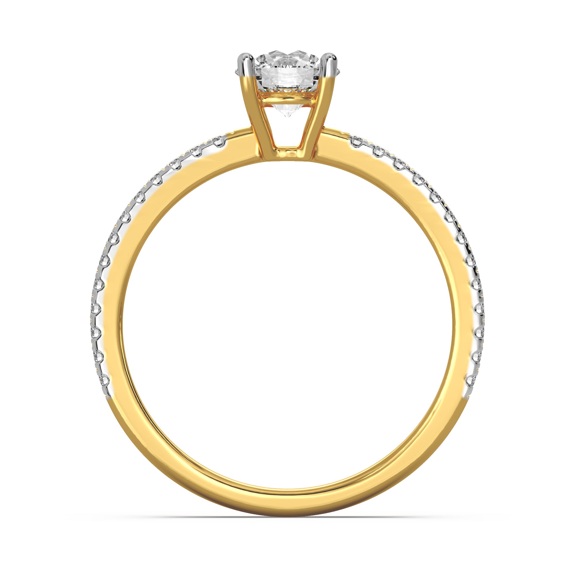 Classic Solitaire Ring Back View
