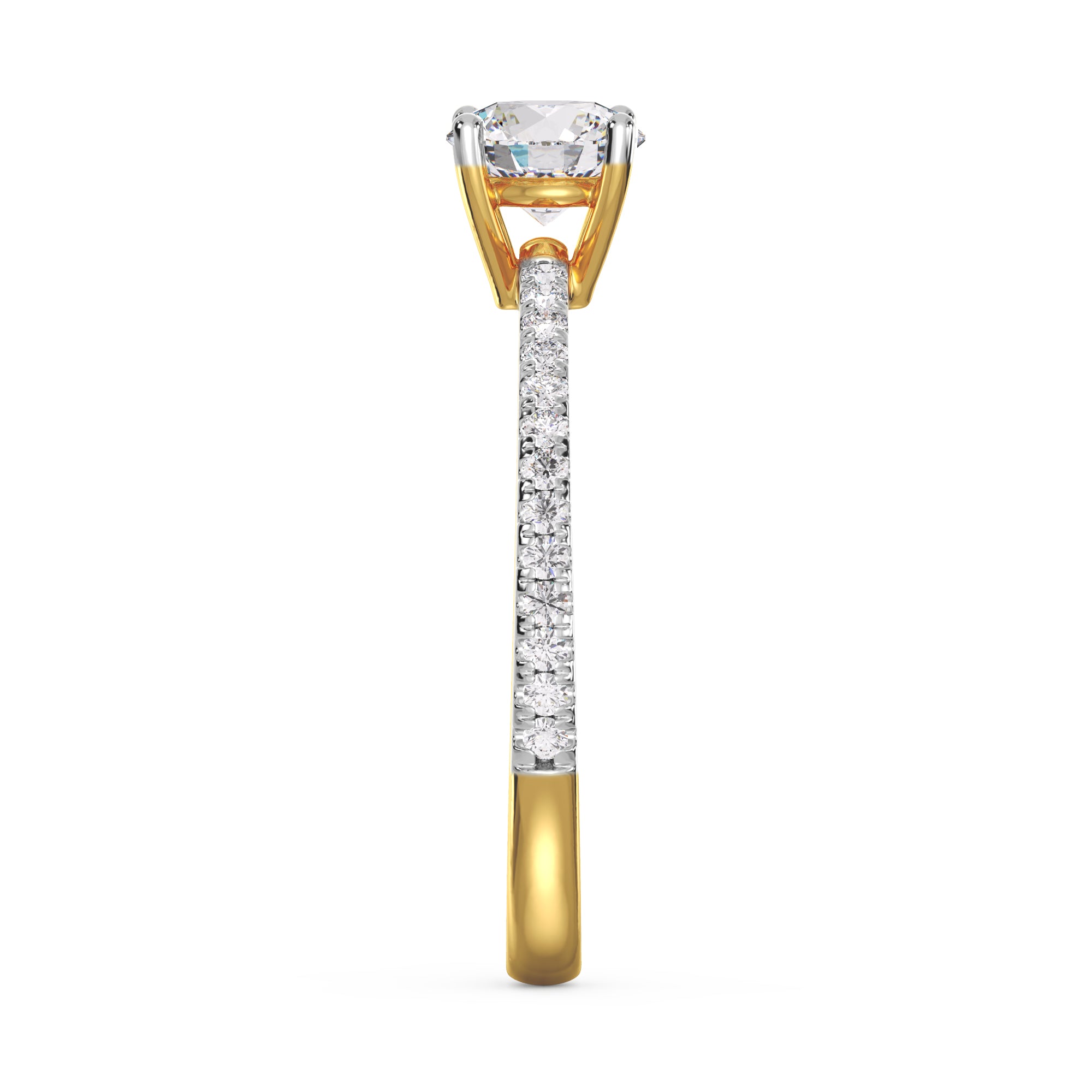 Classic Solitaire Ring Side View