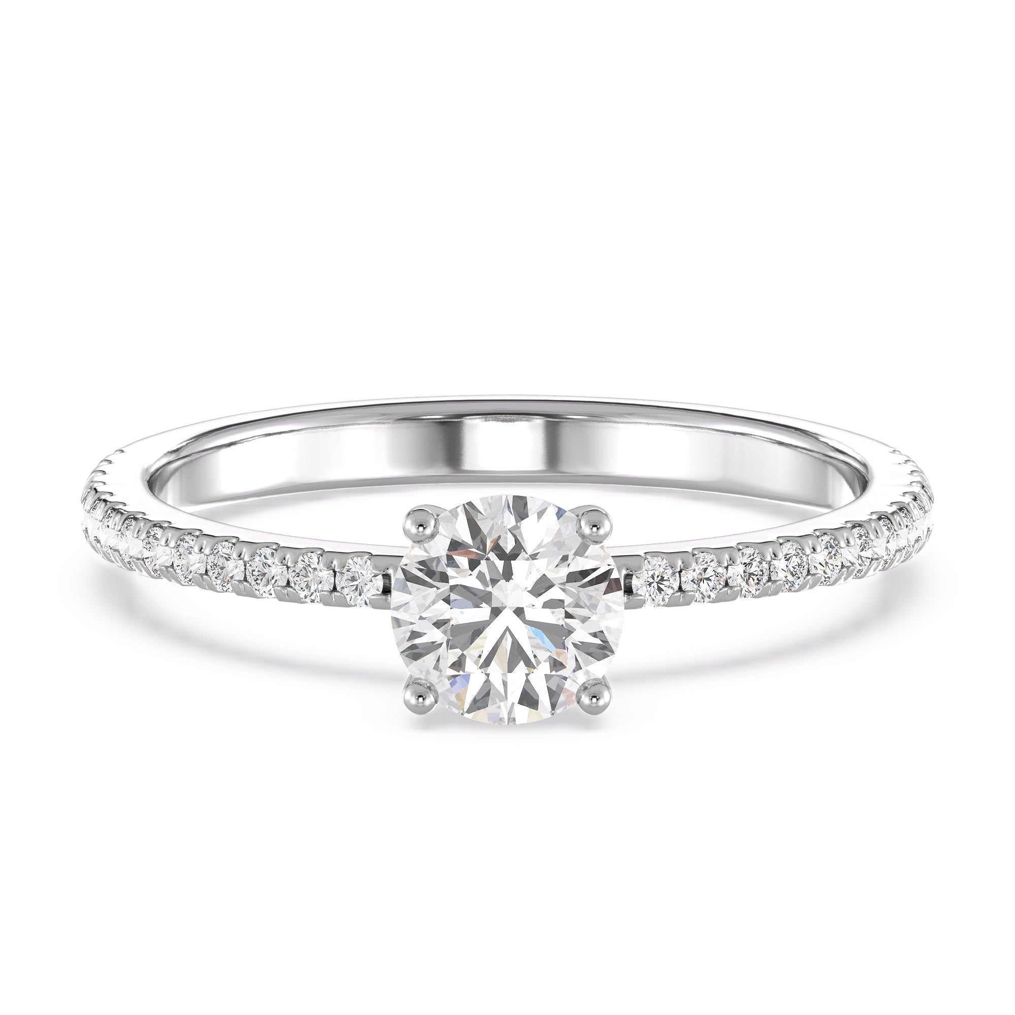 Classic Solitaire Ring Front View