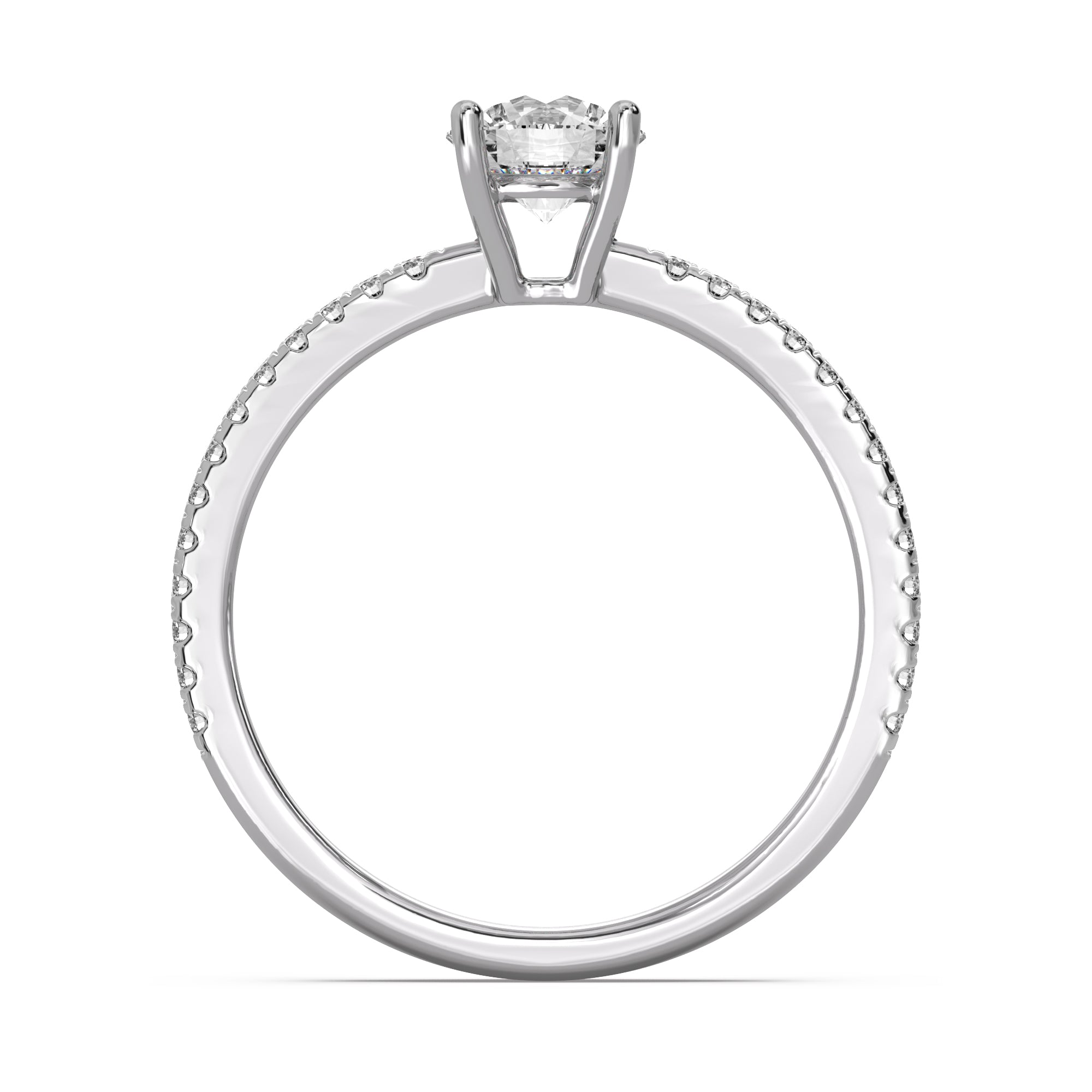 Classic Solitaire Ring Back View