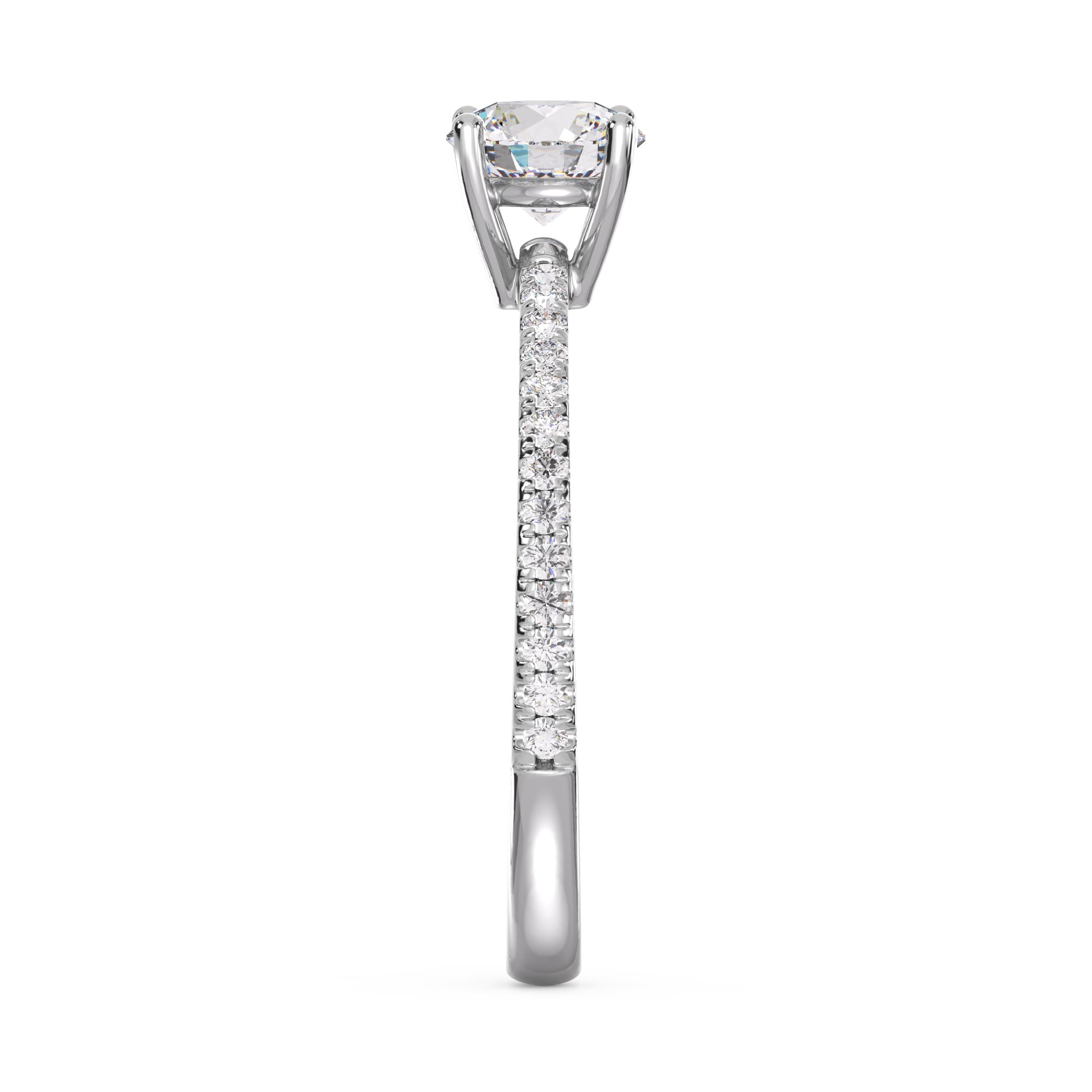Classic Solitaire Ring Side View