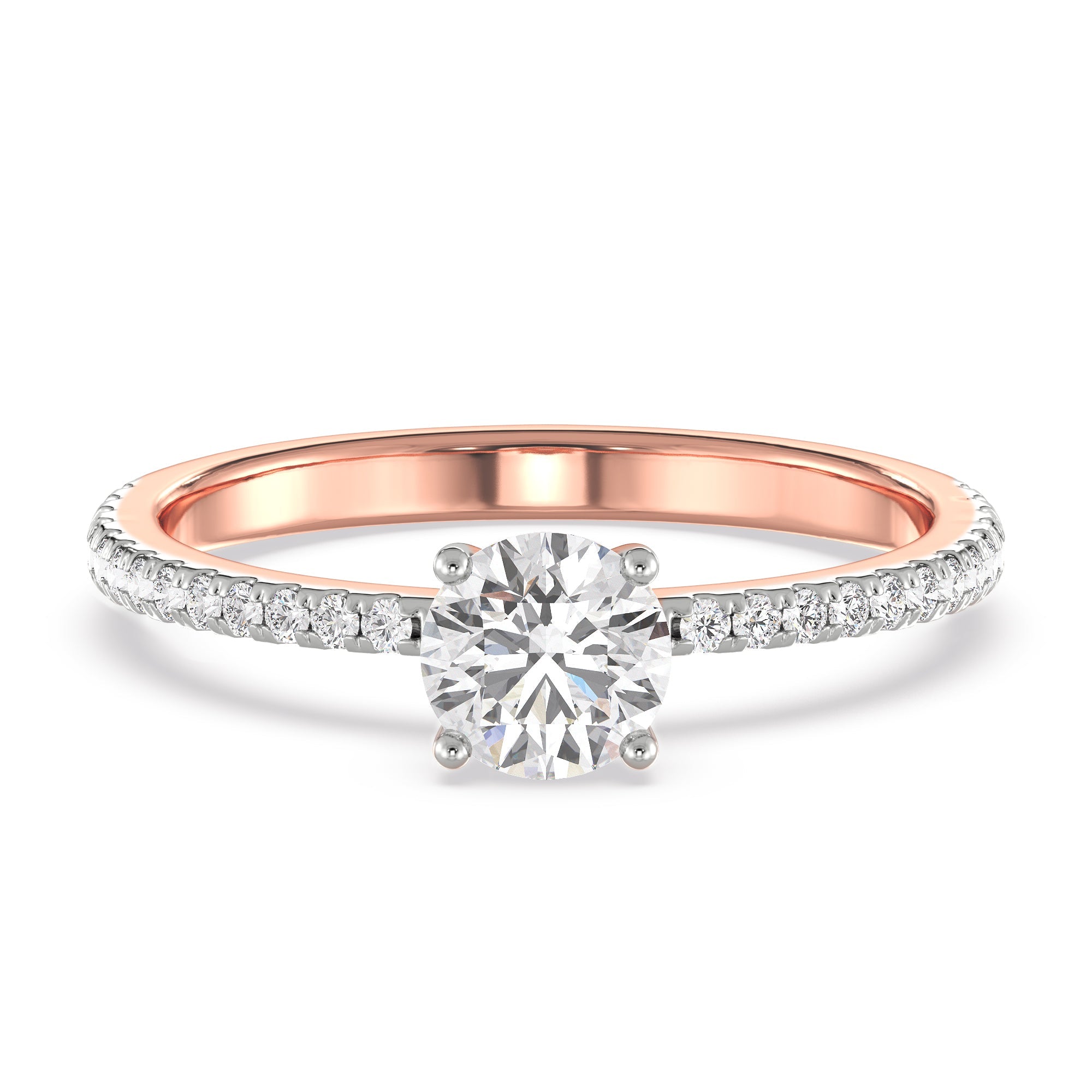 Classic Solitaire Ring Front View in 9KT