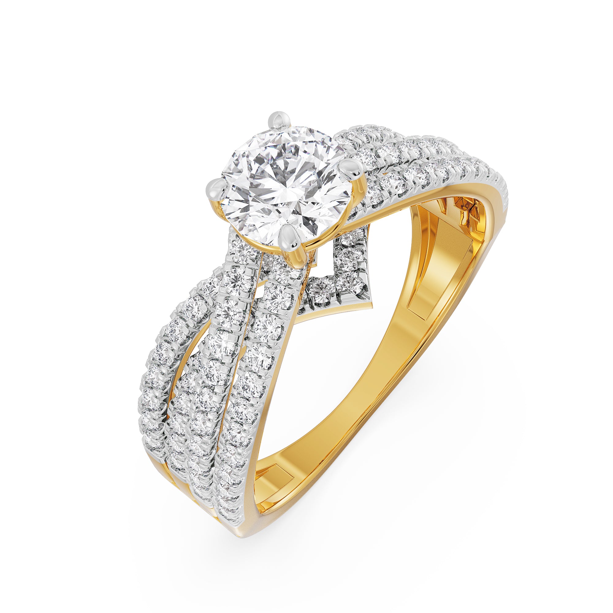 Regal Splendor Diamond Ring Top View