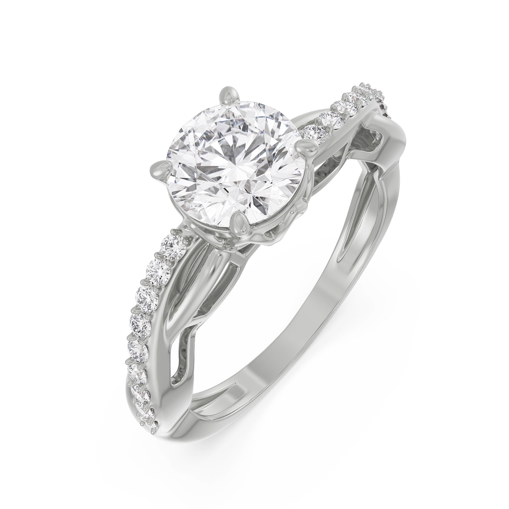 Brilliance Infinity Diamond Ring Top View