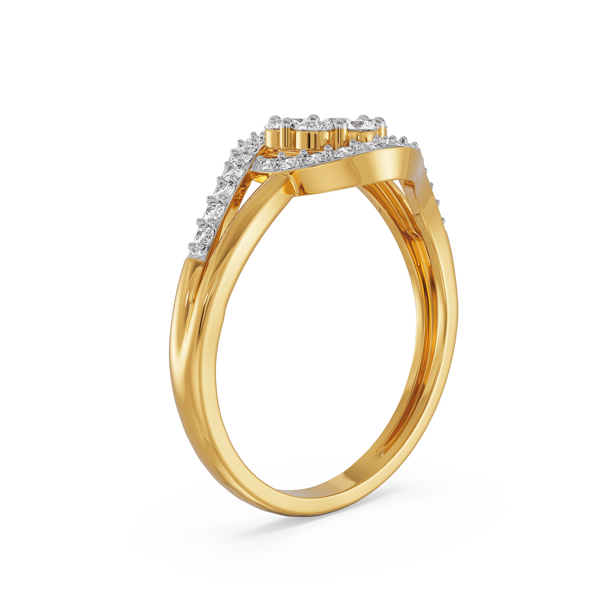 Timeless Glamour Diamond Ring Back View