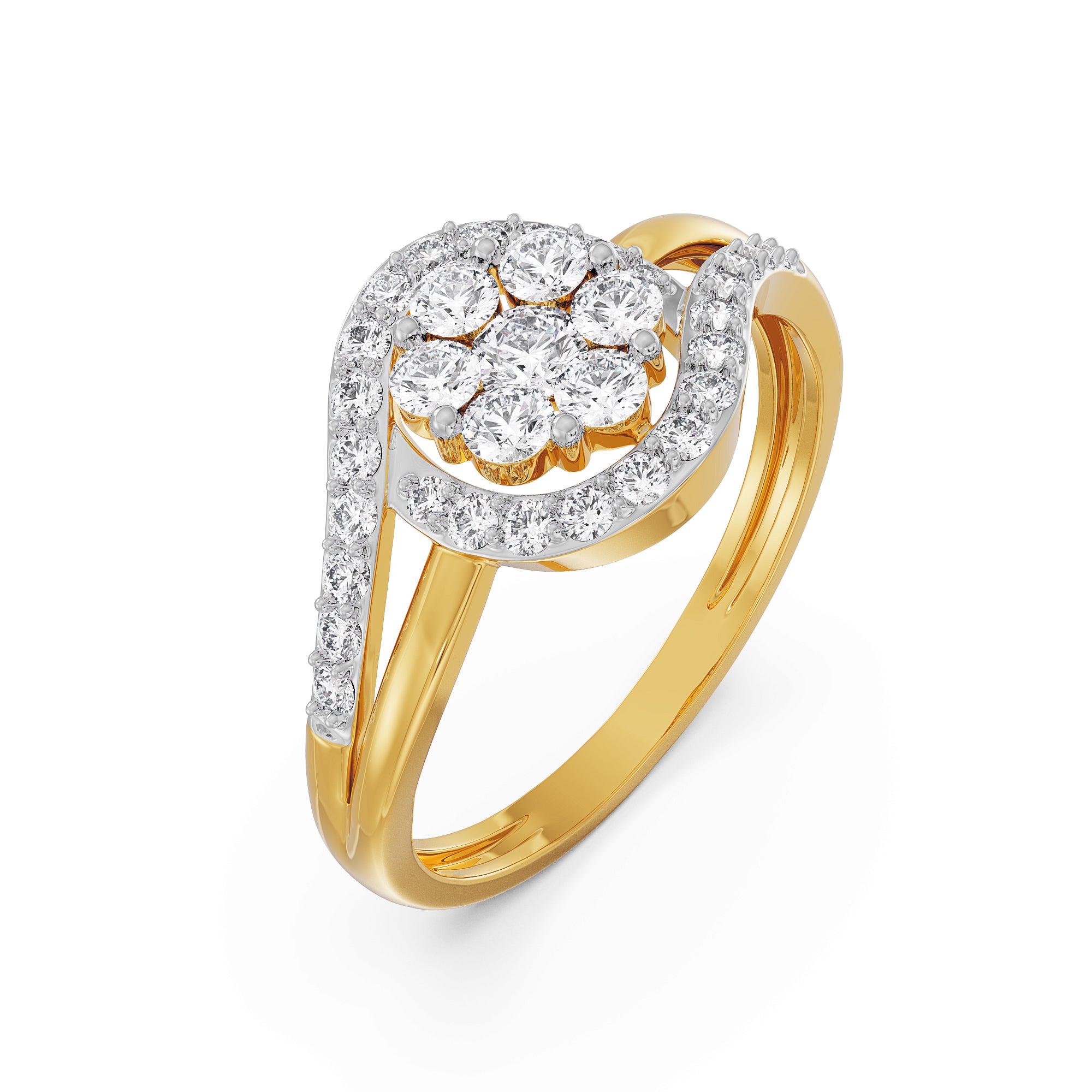 Timeless Glamour Diamond Ring Top View