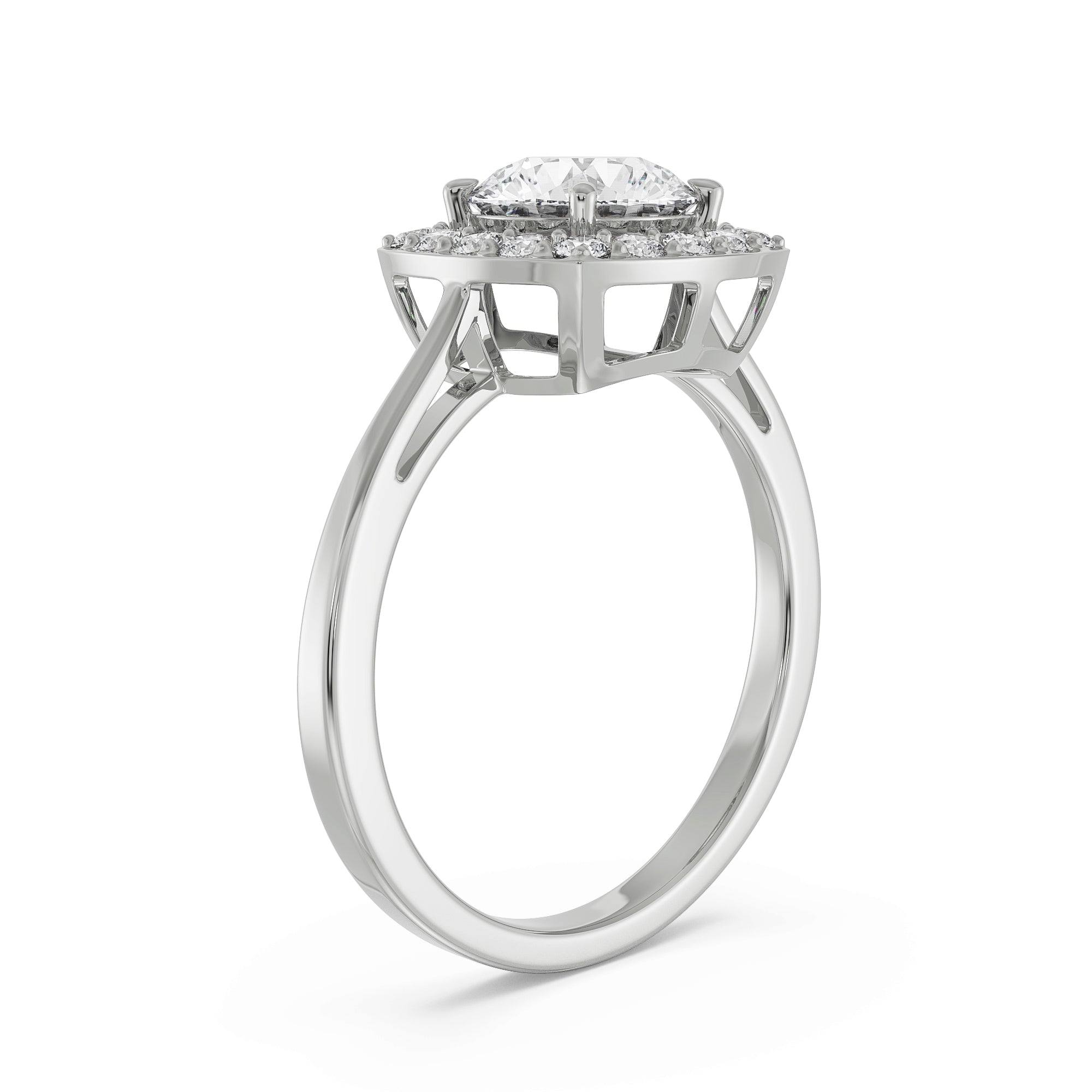Classic Elegance Diamond Ring Back View