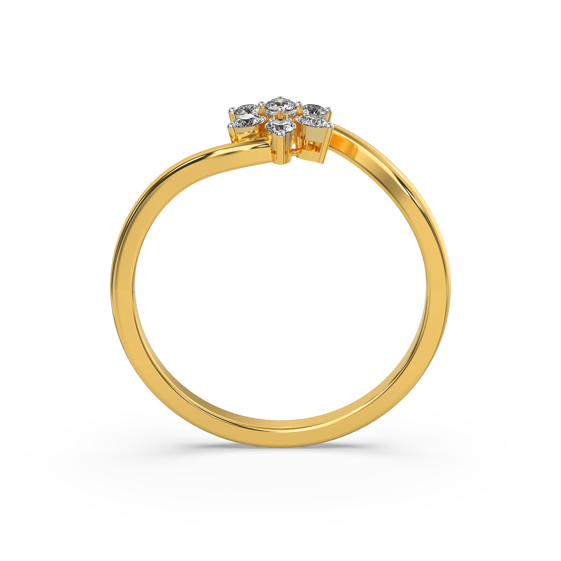 Blossom Elegance Diamond Ring Back View