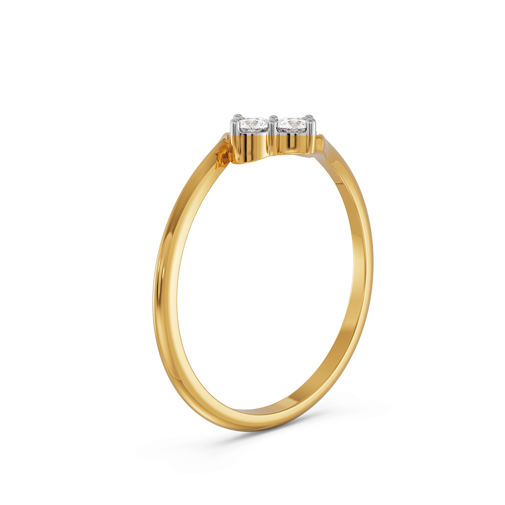 Fourfold Sparkle Ring Side View