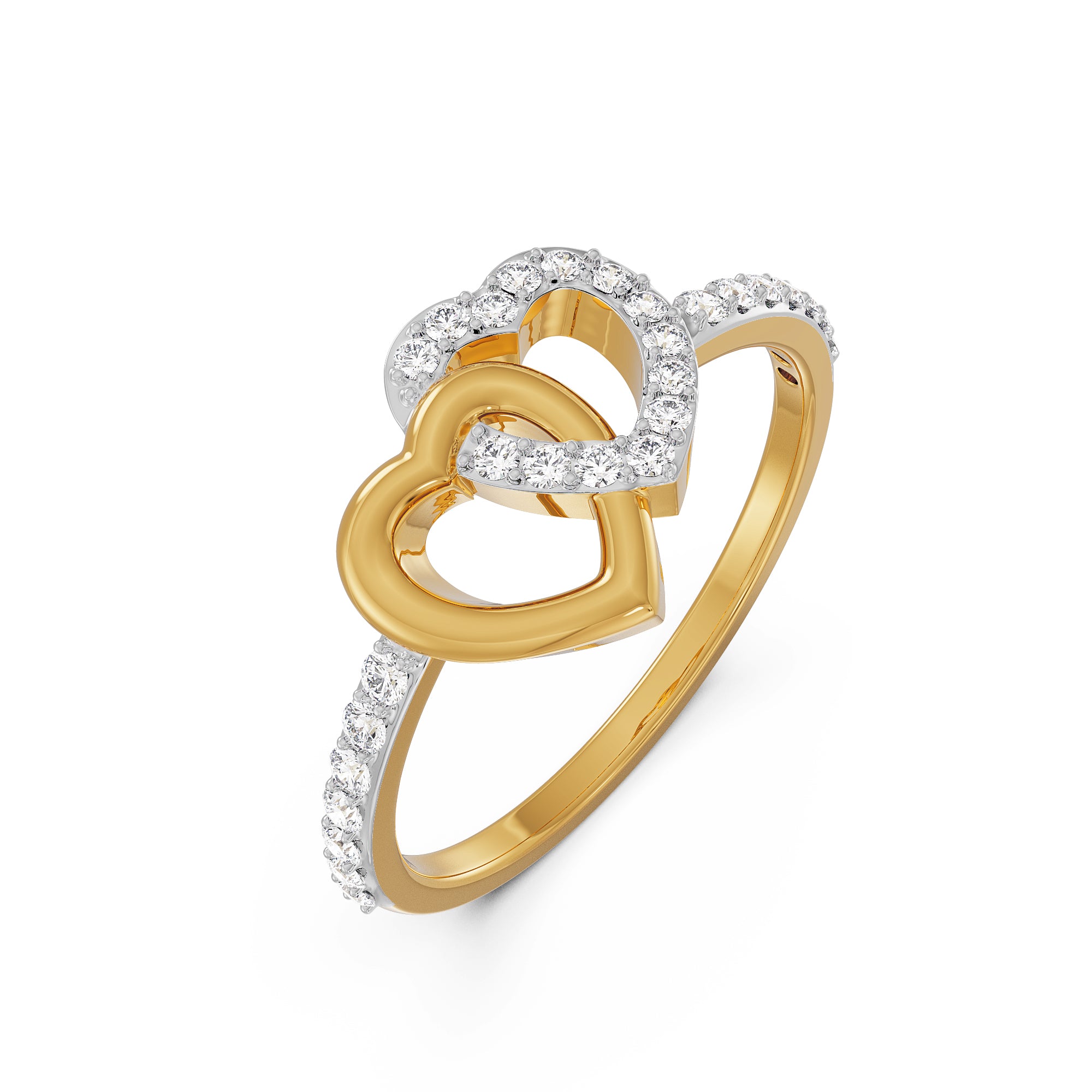 Harmony of Heart Diamond Ring Top View