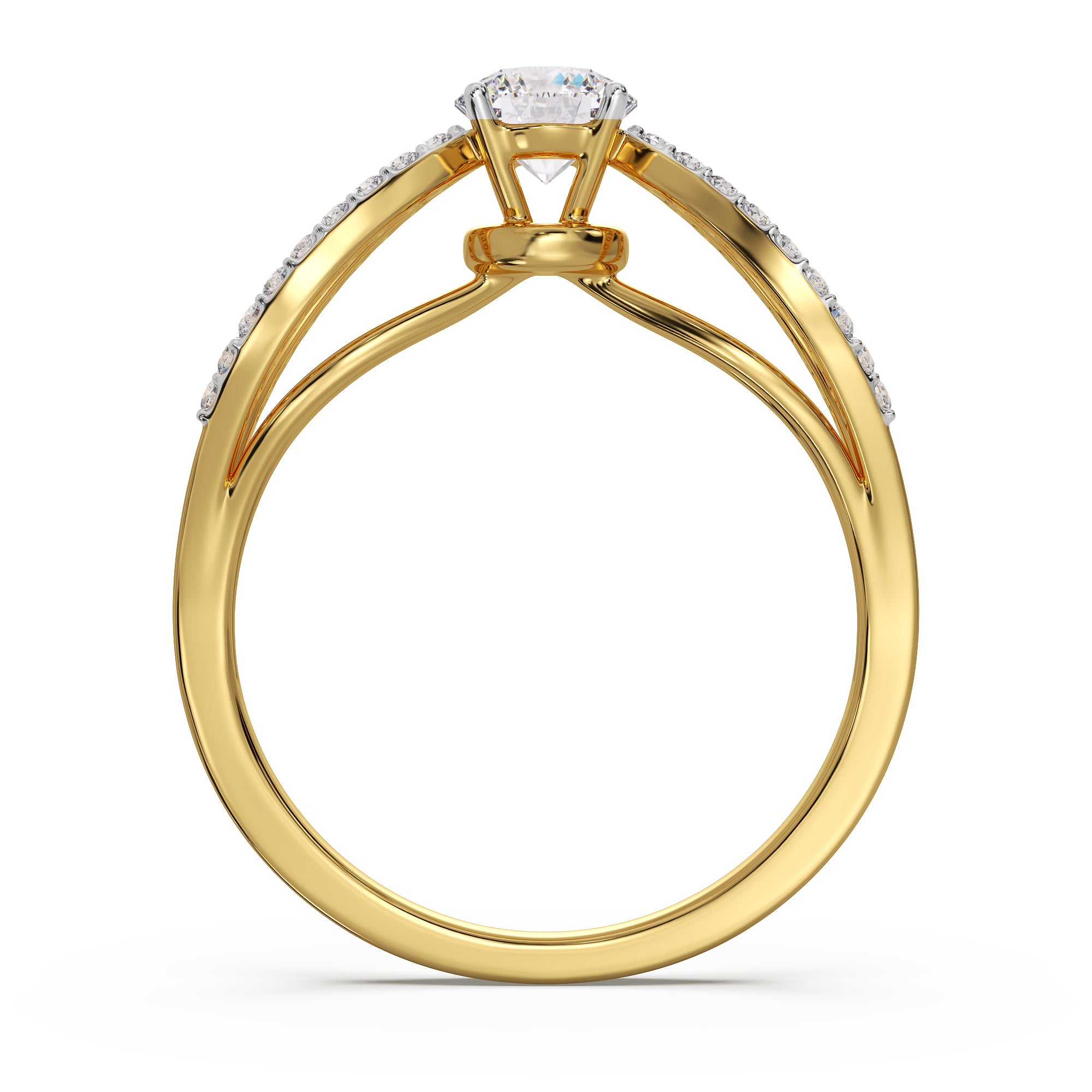 Forever Solitaire Diamond Ring Back View