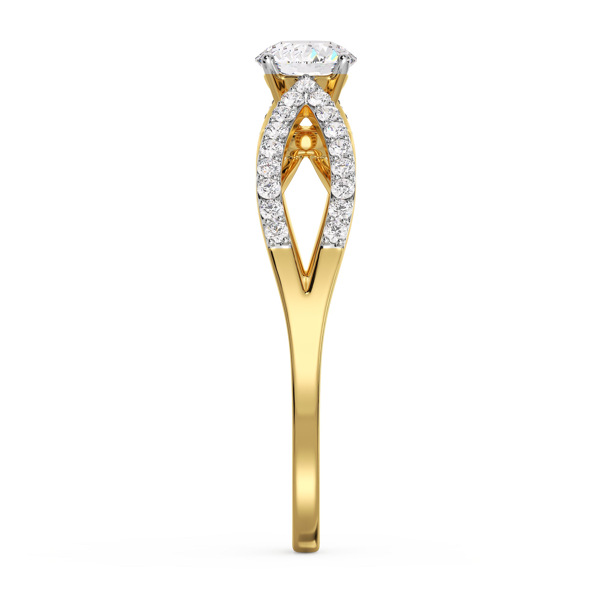 Forever Solitaire Diamond Ring Side View