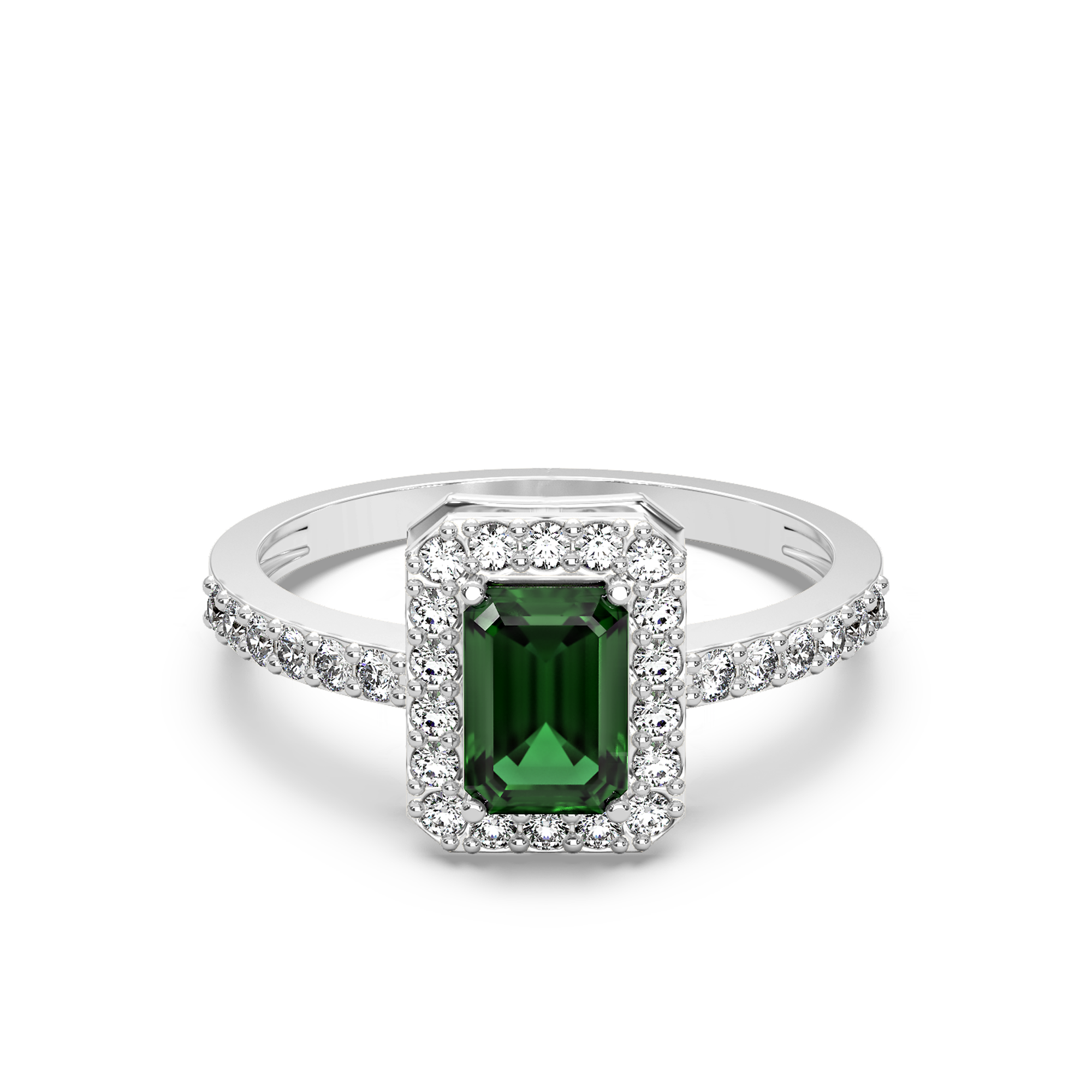 Vintage Emerald Diamond Ring_in-stock